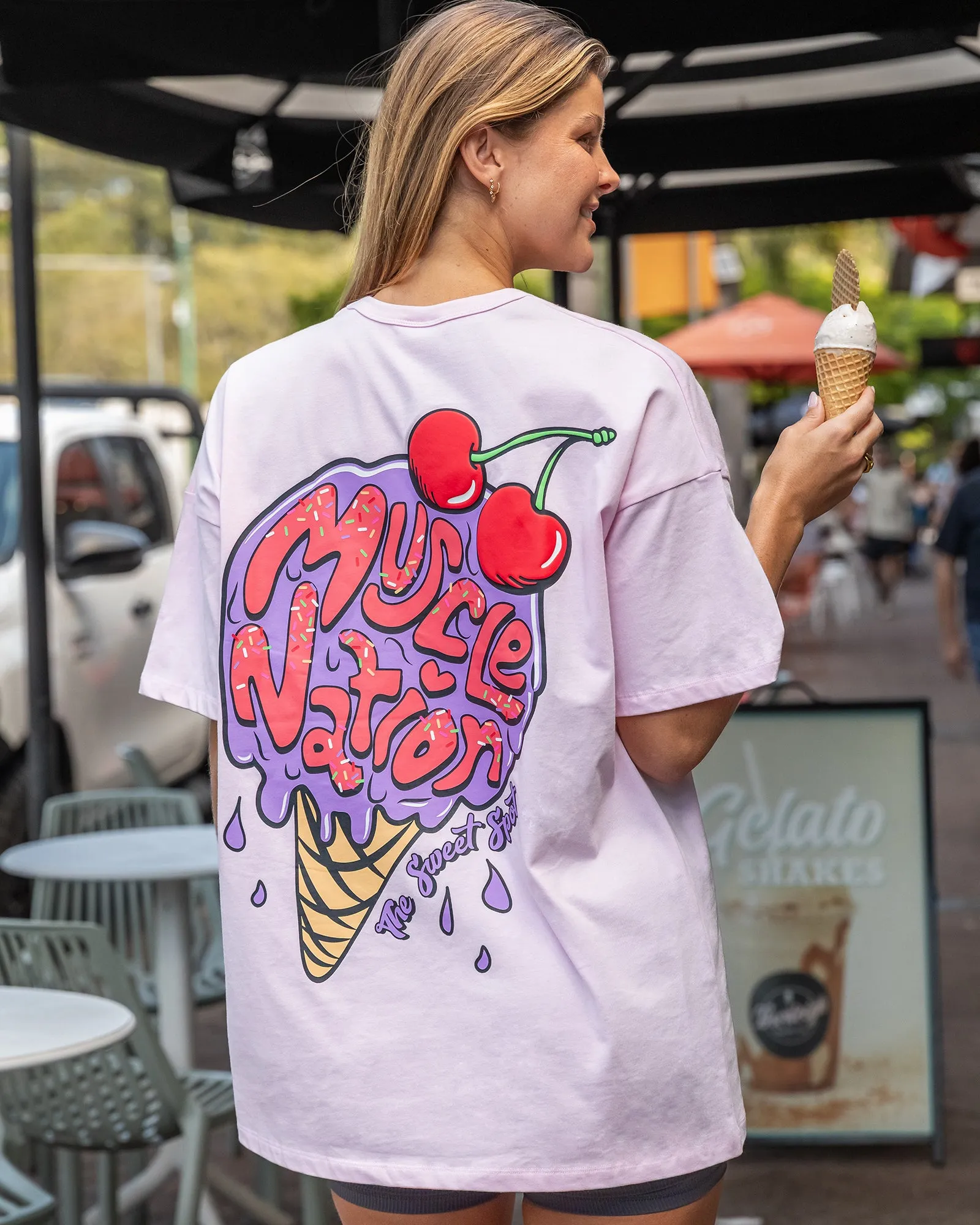 Tasty Oversized Tee - Pink Lady sold by Muscle Nation
