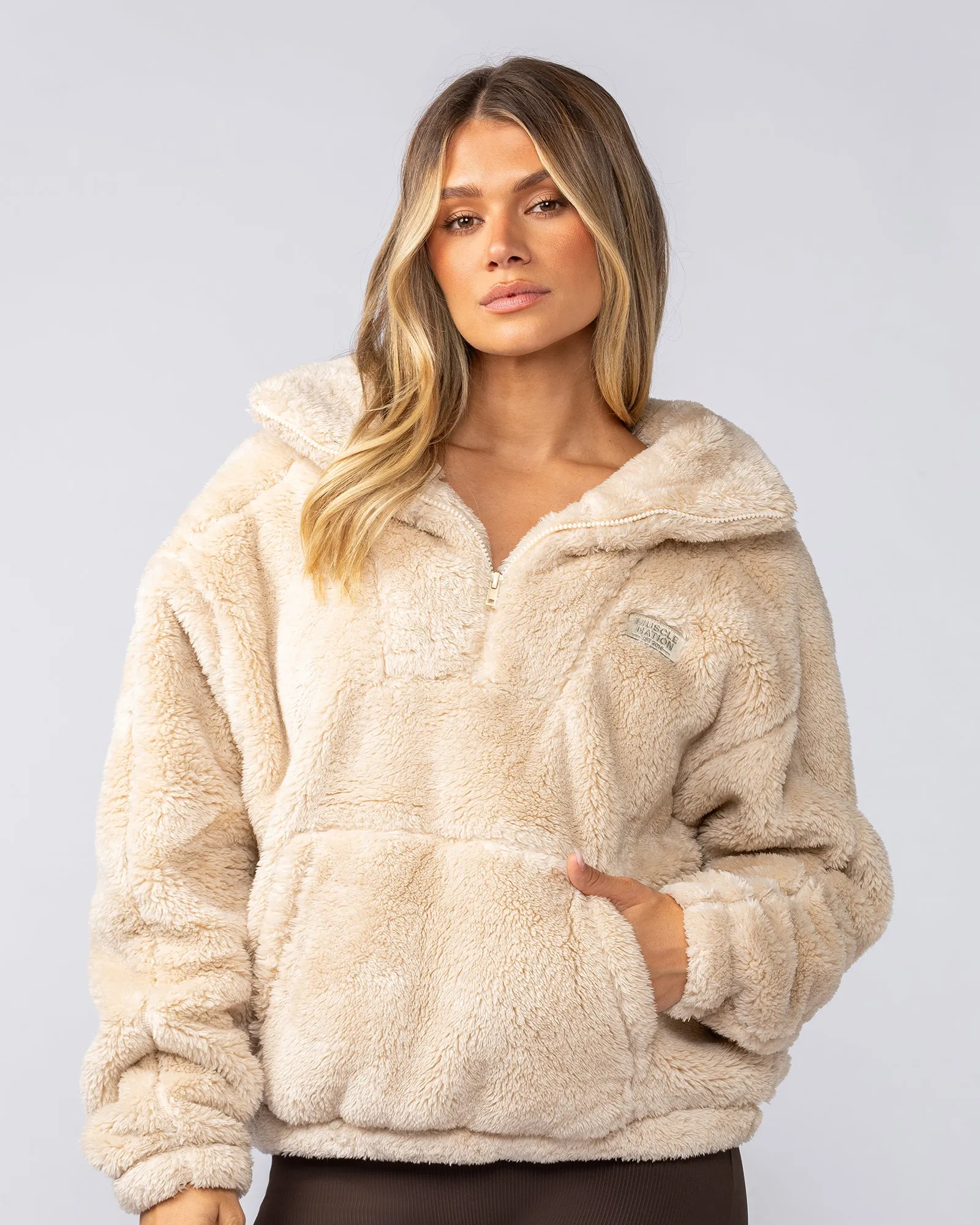 Toasty Teddy Pullover - Sesame sold by Muscle Nation product image thumbnail 2