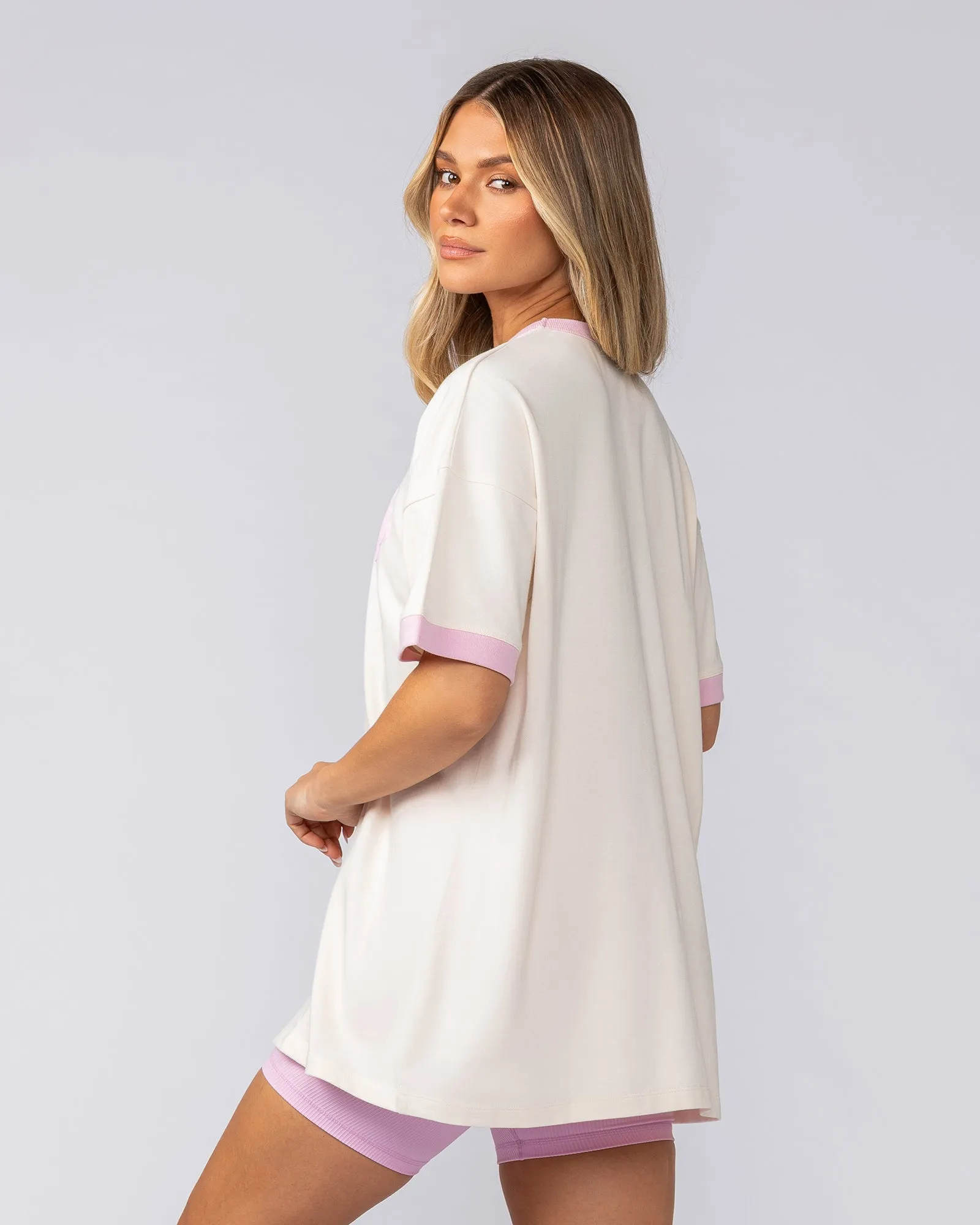 Gym Girly Oversized Tee - Travertine sold by Muscle Nation product image thumbnail 3