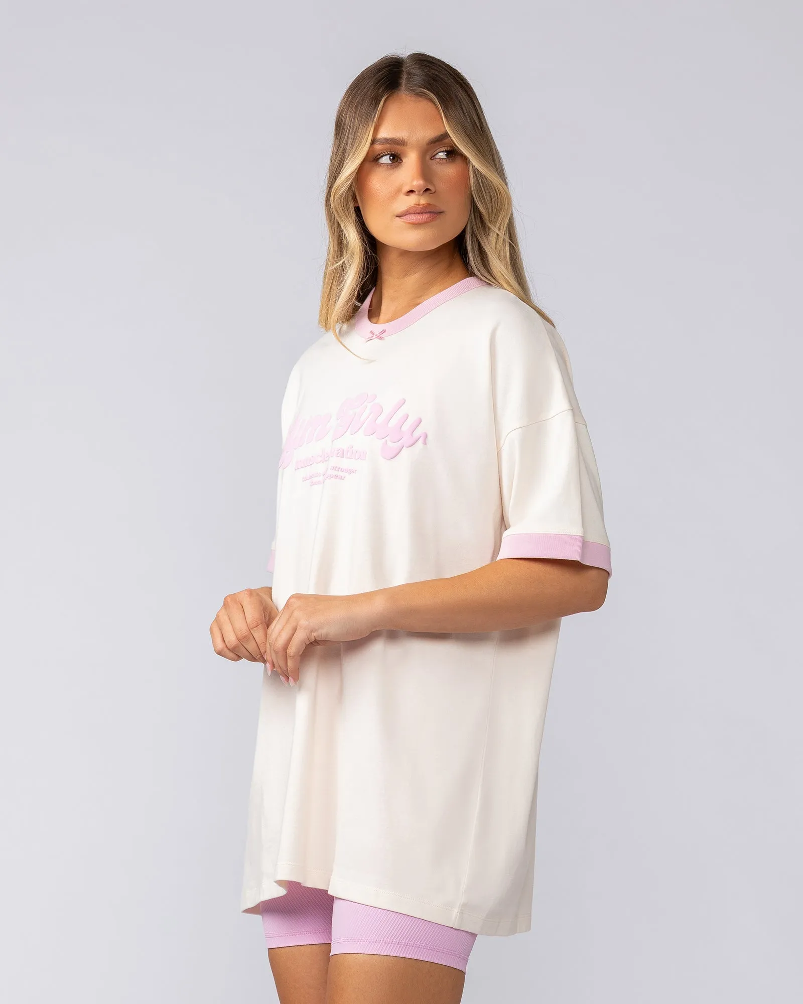 Gym Girly Oversized Tee - Travertine sold by Muscle Nation product image thumbnail 2