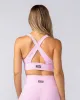 Lover Longline Rib Bra - Fairy Floss sold by Muscle Nation
