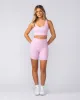 Lover Longline Rib Bra - Fairy Floss sold by Muscle Nation