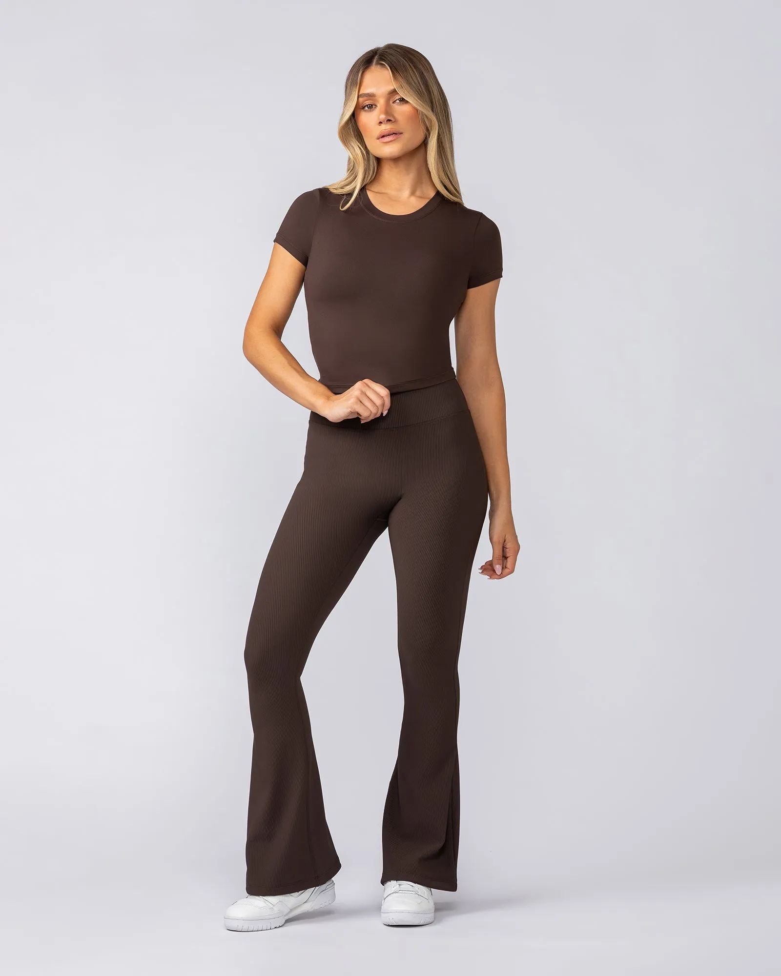 Essential Cropped Tee - Cocoa sold by Muscle Nation product image thumbnail 5