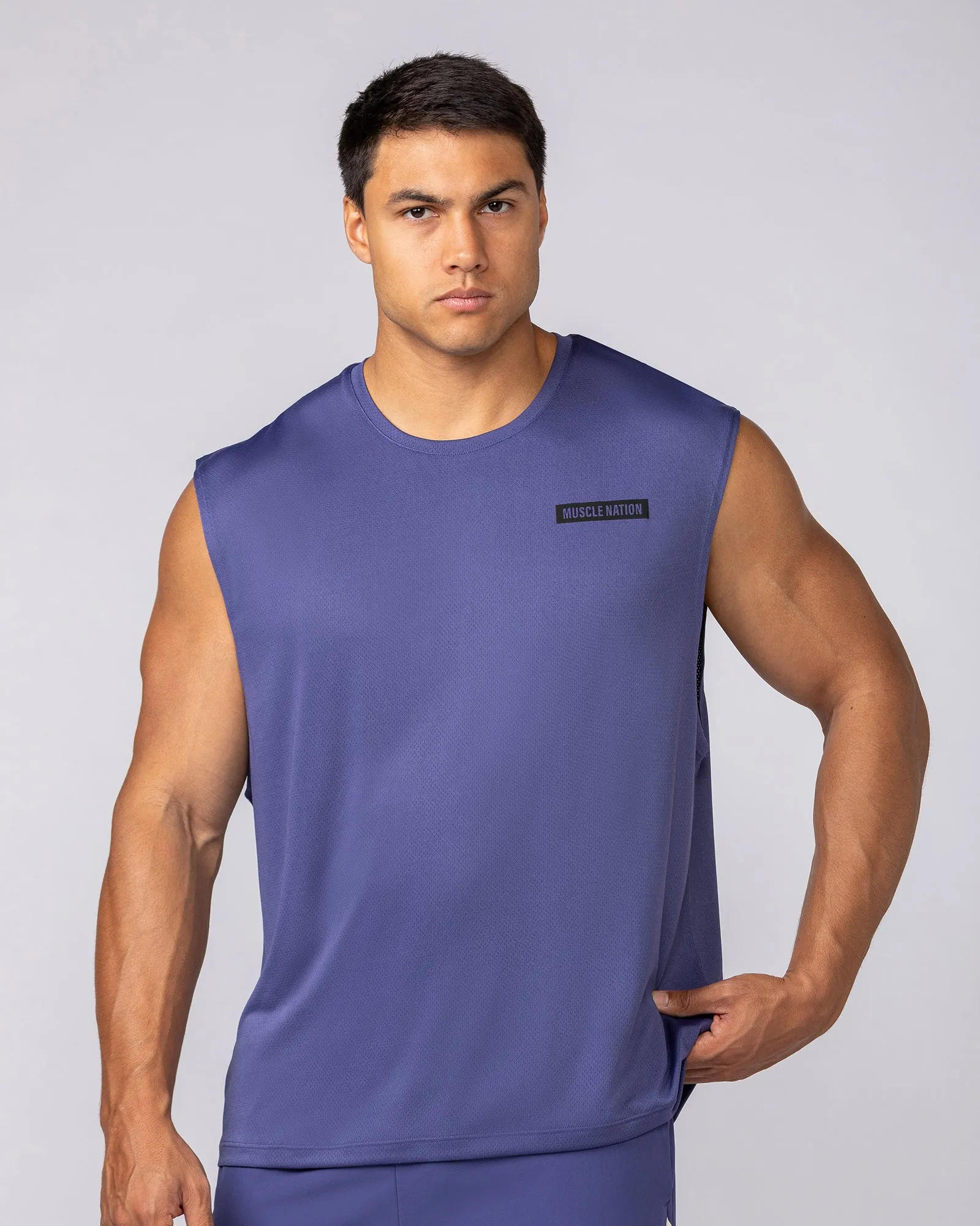 Relaxed Active Tank - Midnight sold by Muscle Nation
