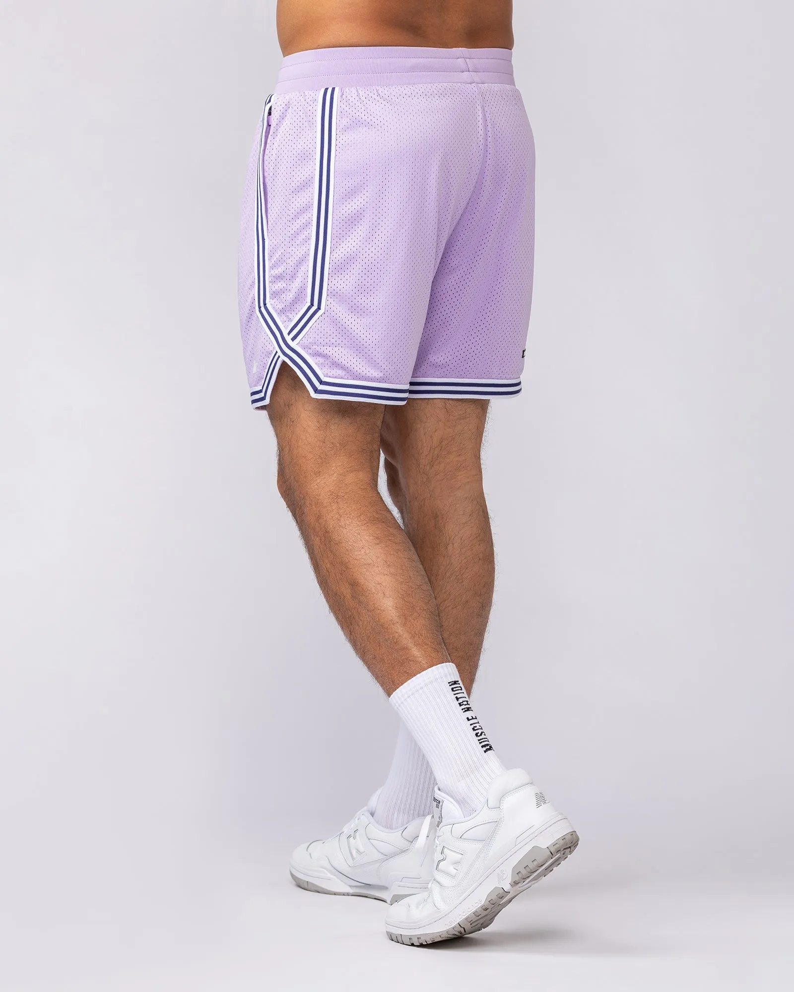Courtside Basketball 5" Shorts - Lavender sold by Muscle Nation product image thumbnail 4