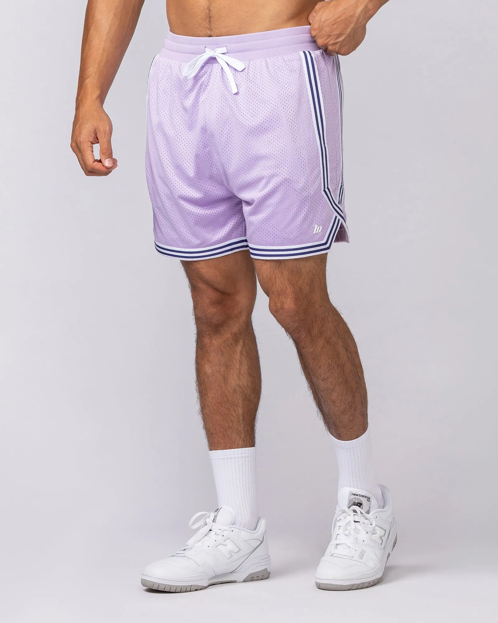 Courtside Basketball 5" Shorts - Lavender sold by Muscle Nation