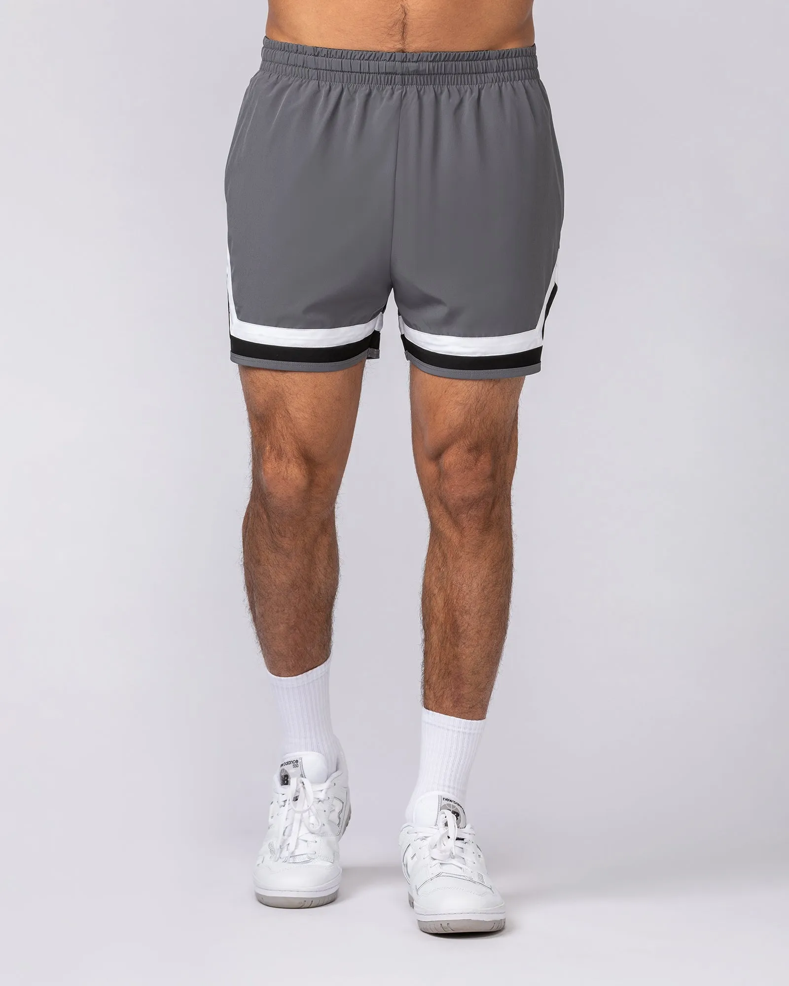Player 4" Active Shorts - Gunmetal sold by Muscle Nation product image thumbnail 2