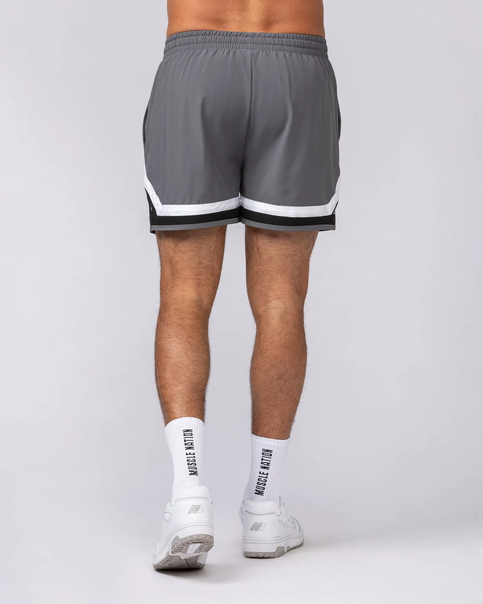 Player 4" Active Shorts - Gunmetal sold by Muscle Nation product image thumbnail 5