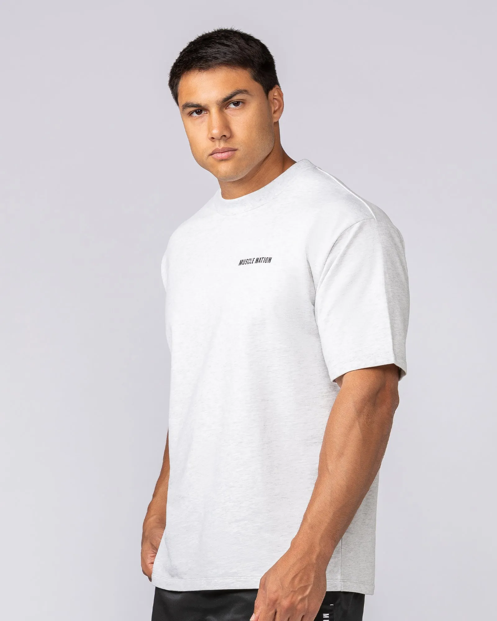 Essential Regular Fit Tee - Snow Grey Marl sold by Muscle Nation product image thumbnail 2