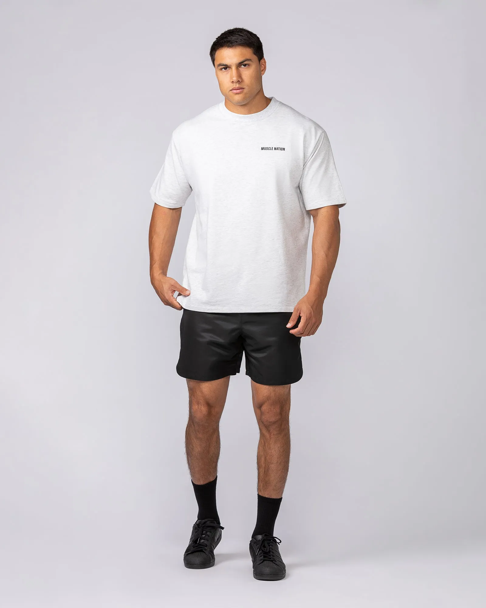 Essential Regular Fit Tee - Snow Grey Marl sold by Muscle Nation product image thumbnail 5