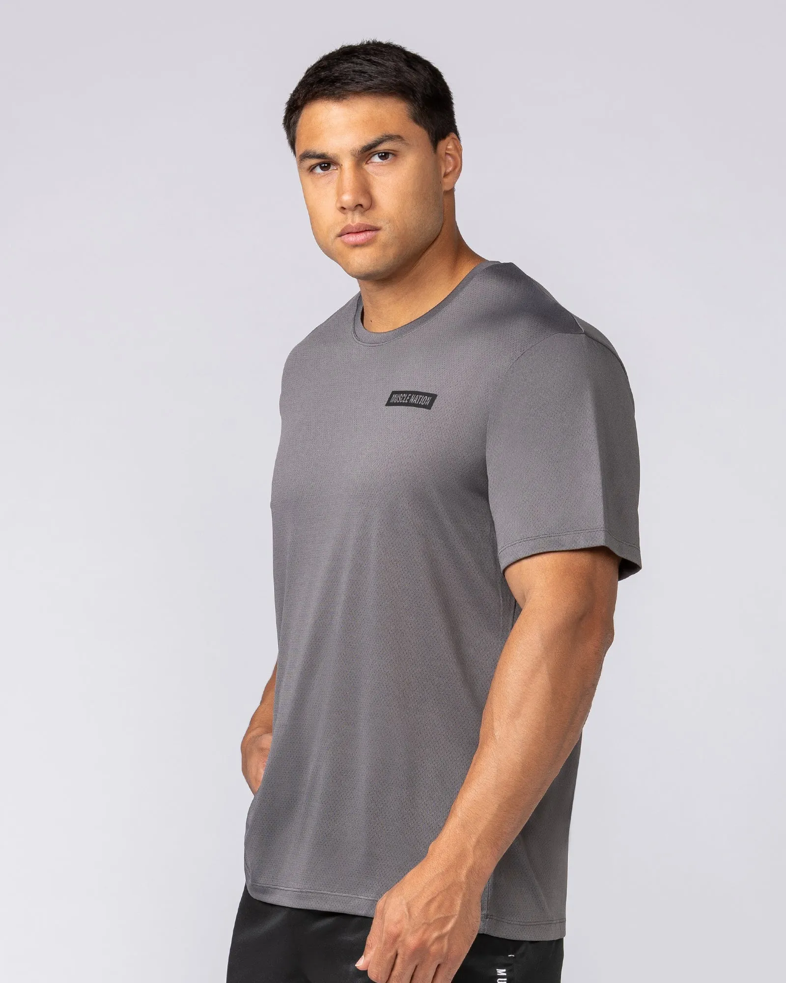 Relaxed Active Tee - Gunmetal sold by Muscle Nation product image thumbnail 2