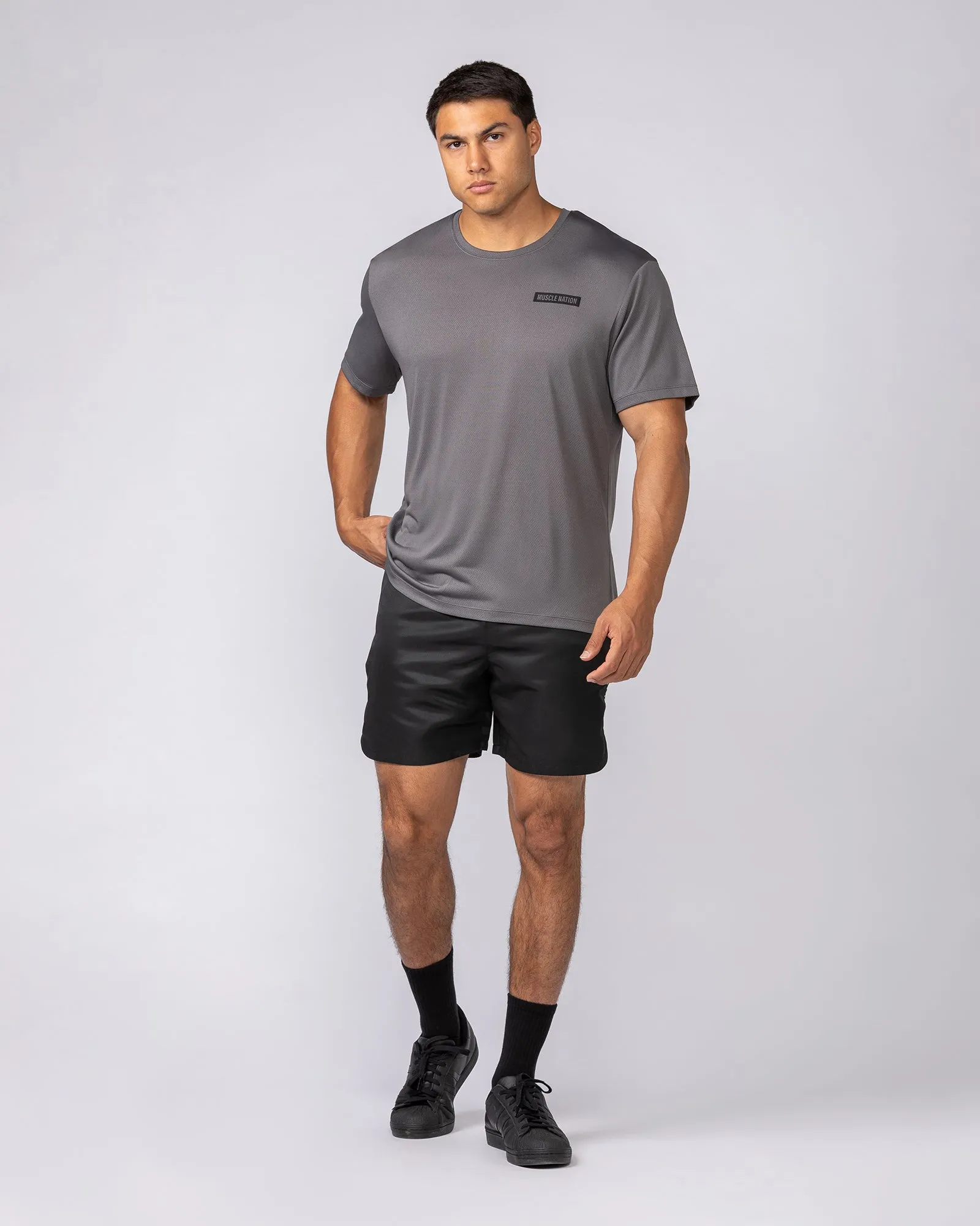Relaxed Active Tee - Gunmetal sold by Muscle Nation product image thumbnail 5
