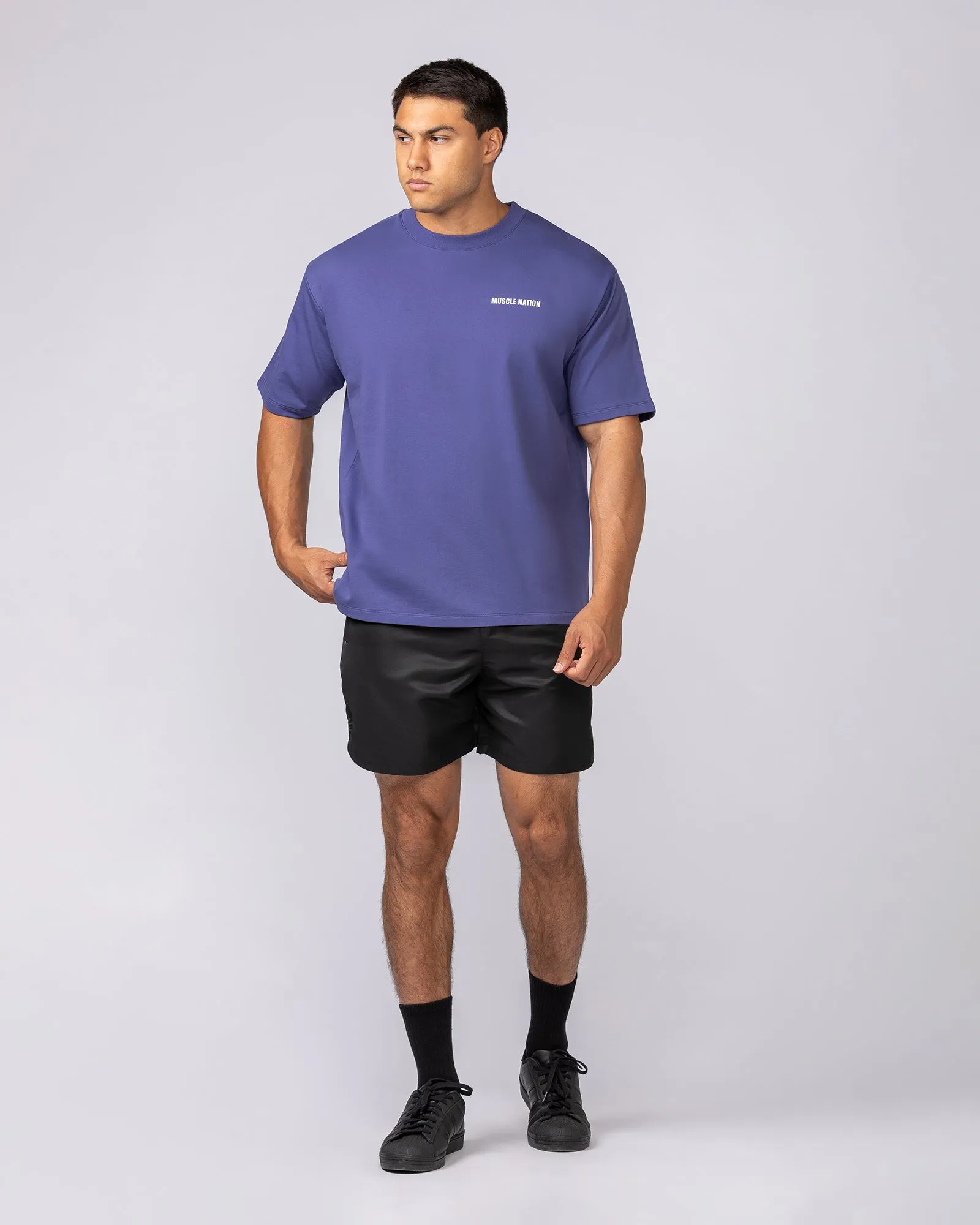 Essential Regular Fit Tee - Midnight sold by Muscle Nation product image thumbnail 5