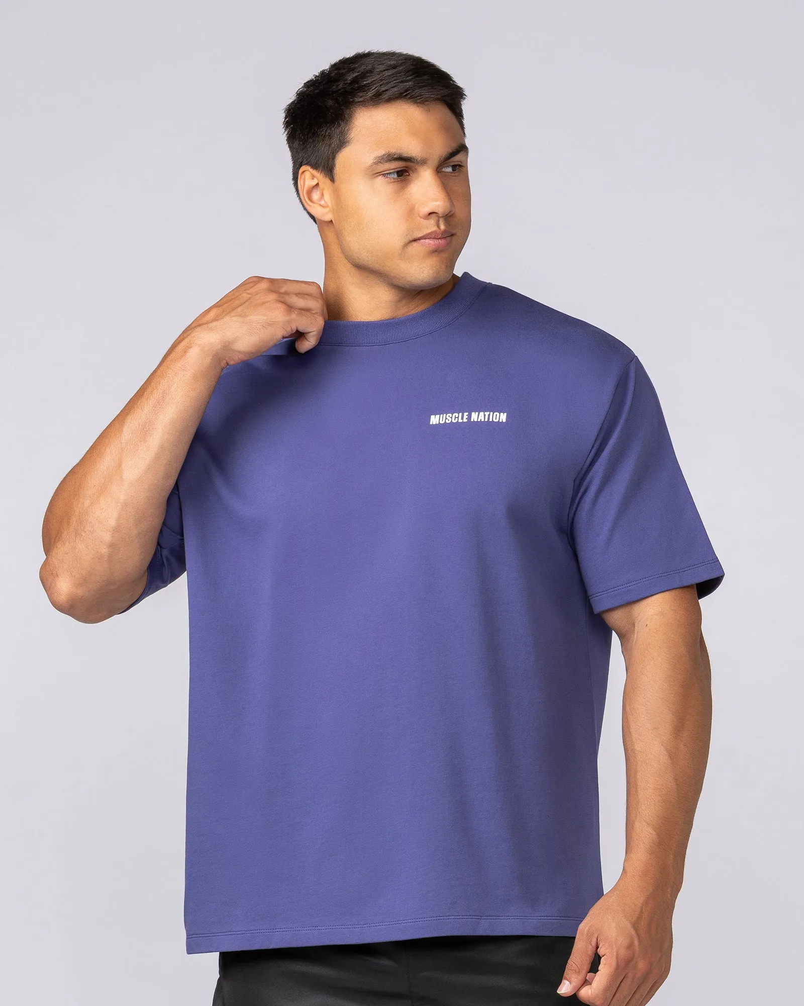 Essential Regular Fit Tee - Midnight sold by Muscle Nation