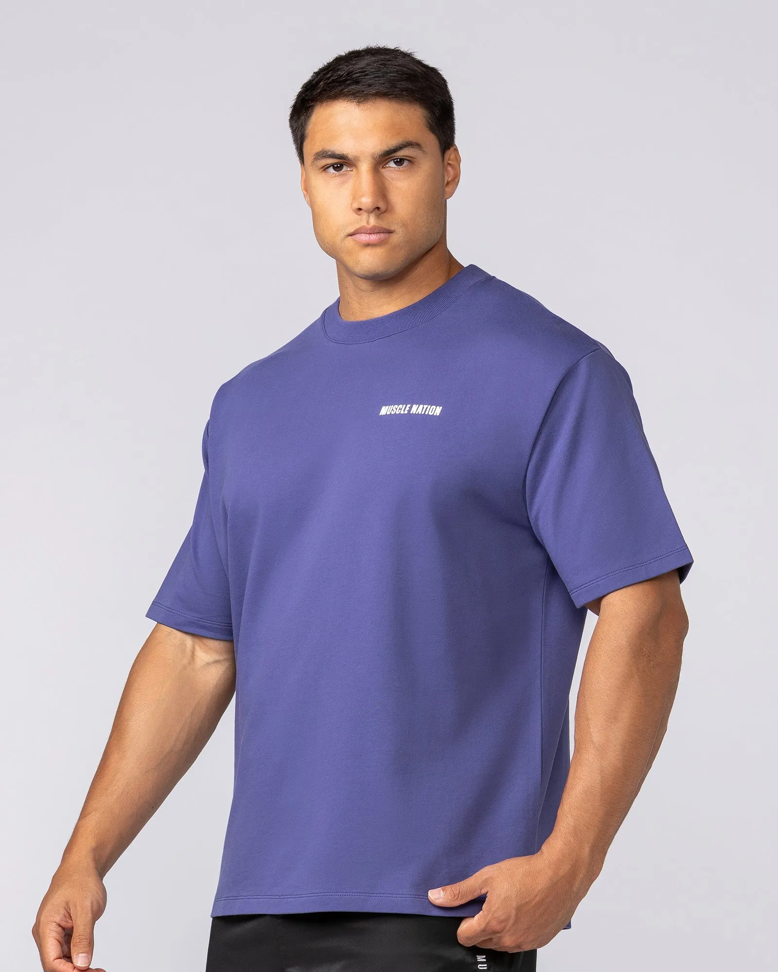 Essential Regular Fit Tee - Midnight sold by Muscle Nation product image thumbnail 2
