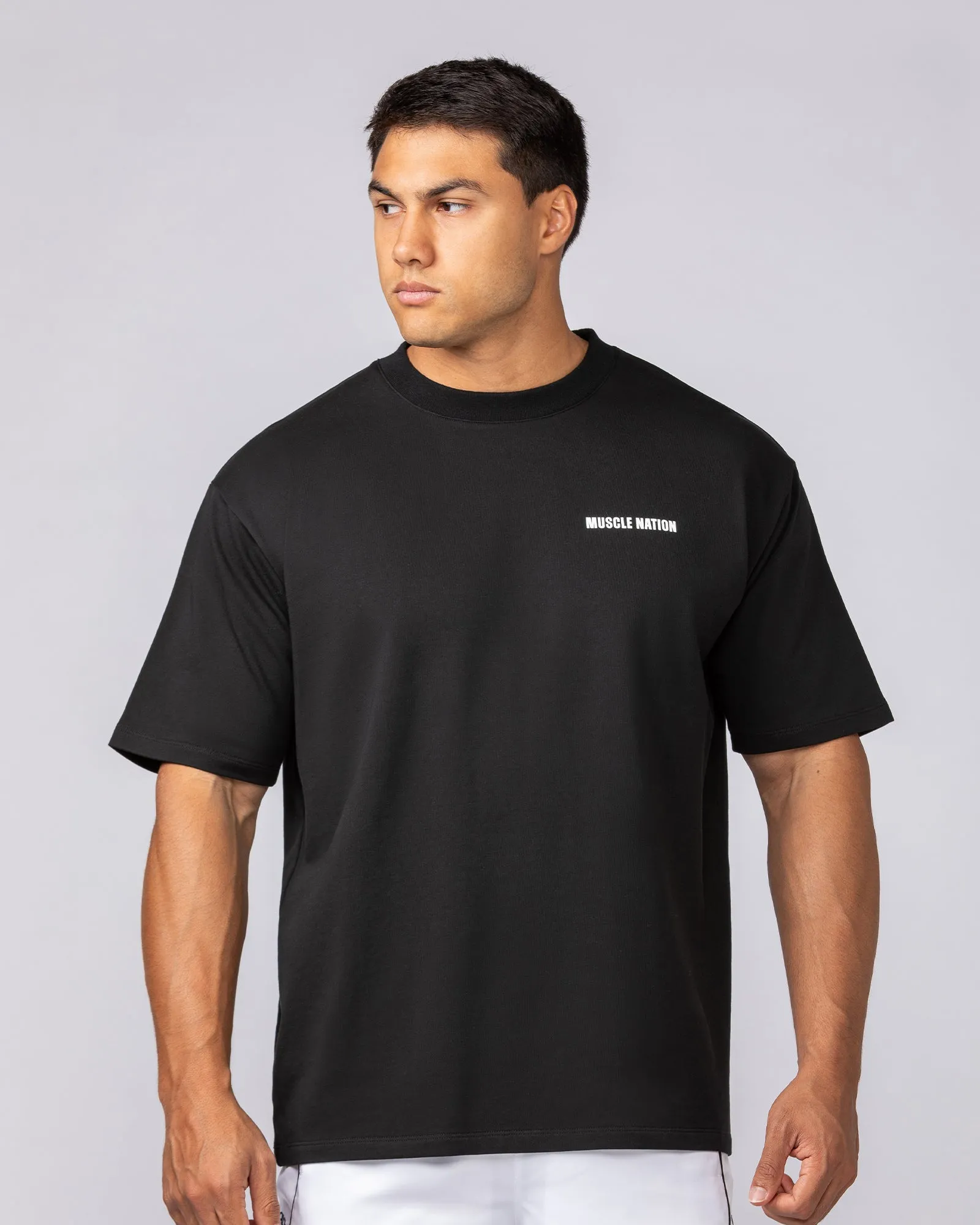 Essential Regular Fit Tee - Black sold by Muscle Nation
