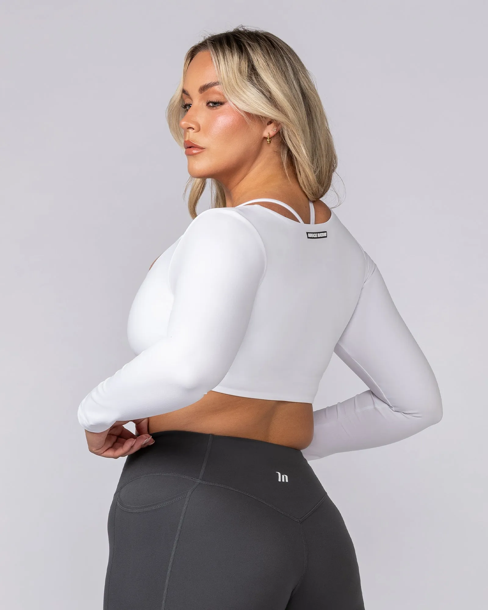 Ultimate Long Sleeve Top - White sold by Muscle Nation product image thumbnail 3