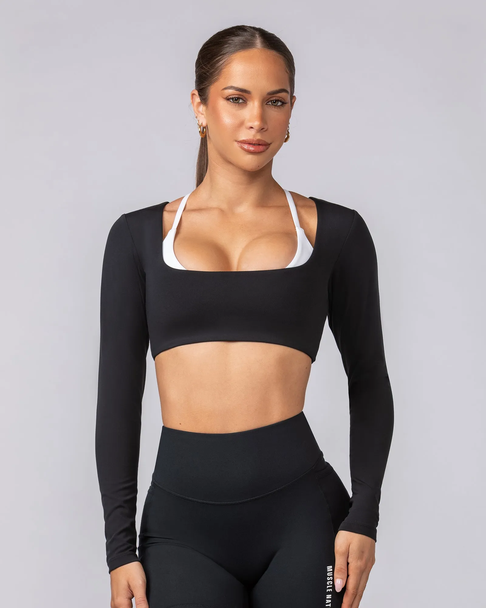 Ultimate Long Sleeve Top - Black sold by Muscle Nation