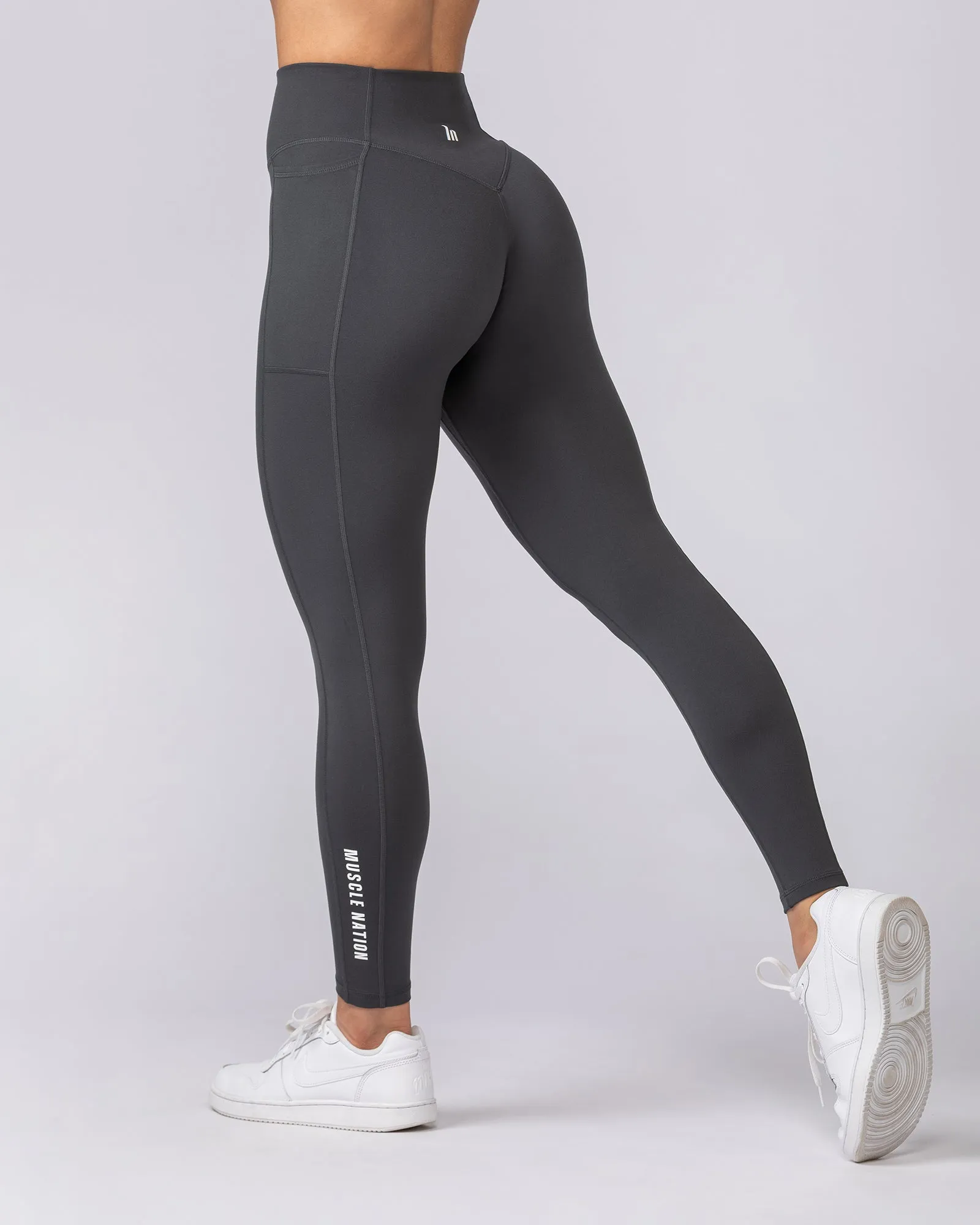 Everyday Pocket Ankle Length Leggings - Granite sold by Muscle Nation product image thumbnail 2