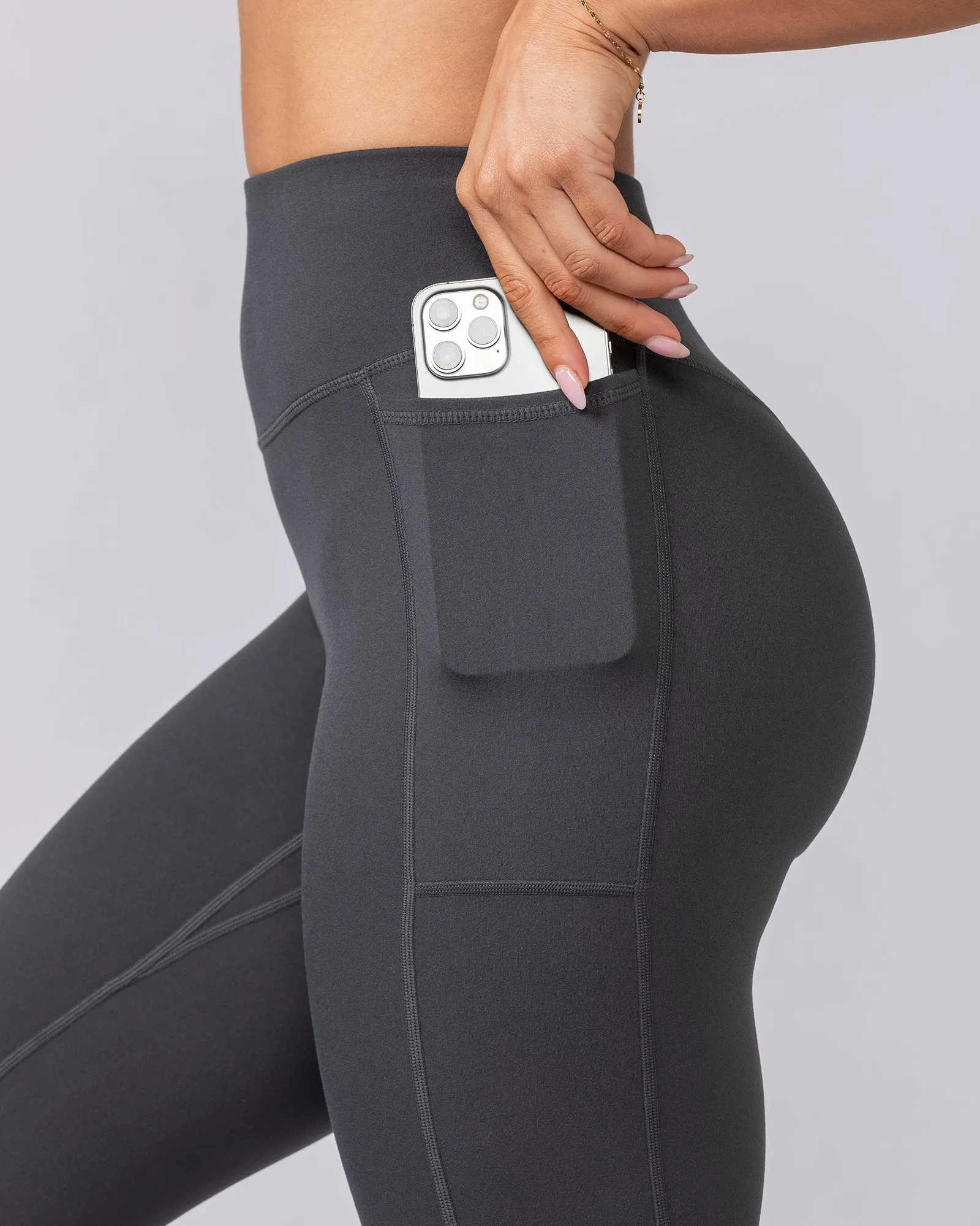 Everyday Pocket Ankle Length Leggings - Granite sold by Muscle Nation product image thumbnail 3