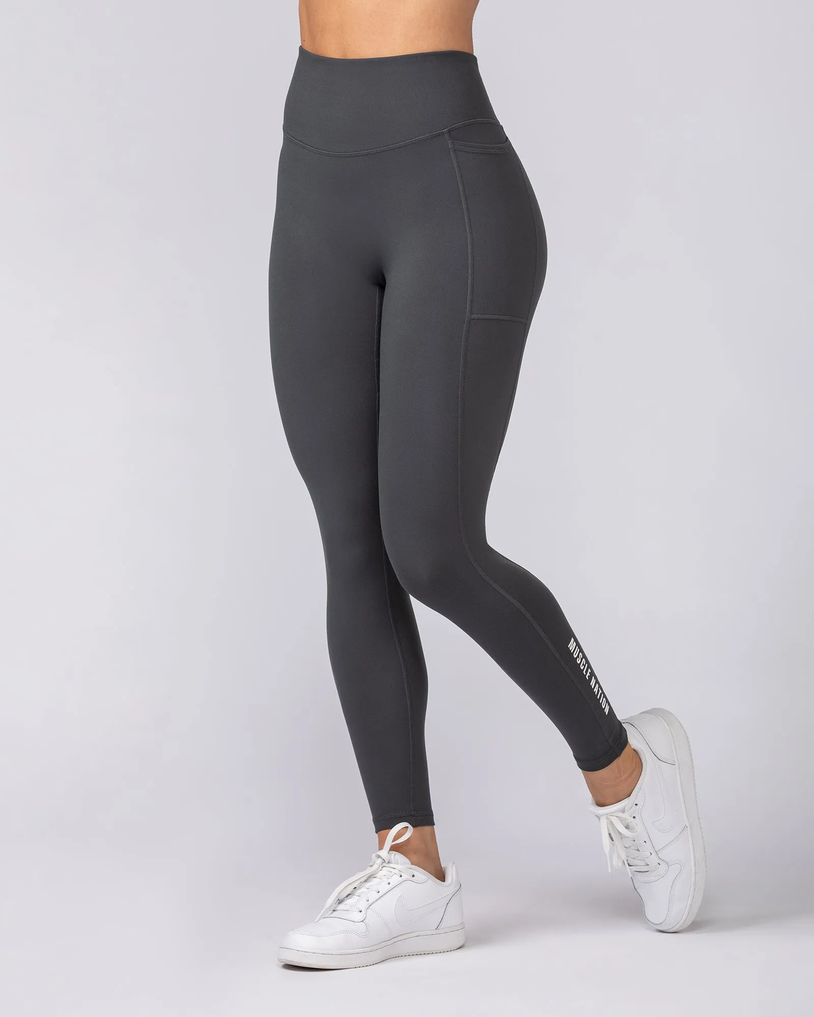Everyday Pocket Ankle Length Leggings - Granite sold by Muscle Nation product image thumbnail 5