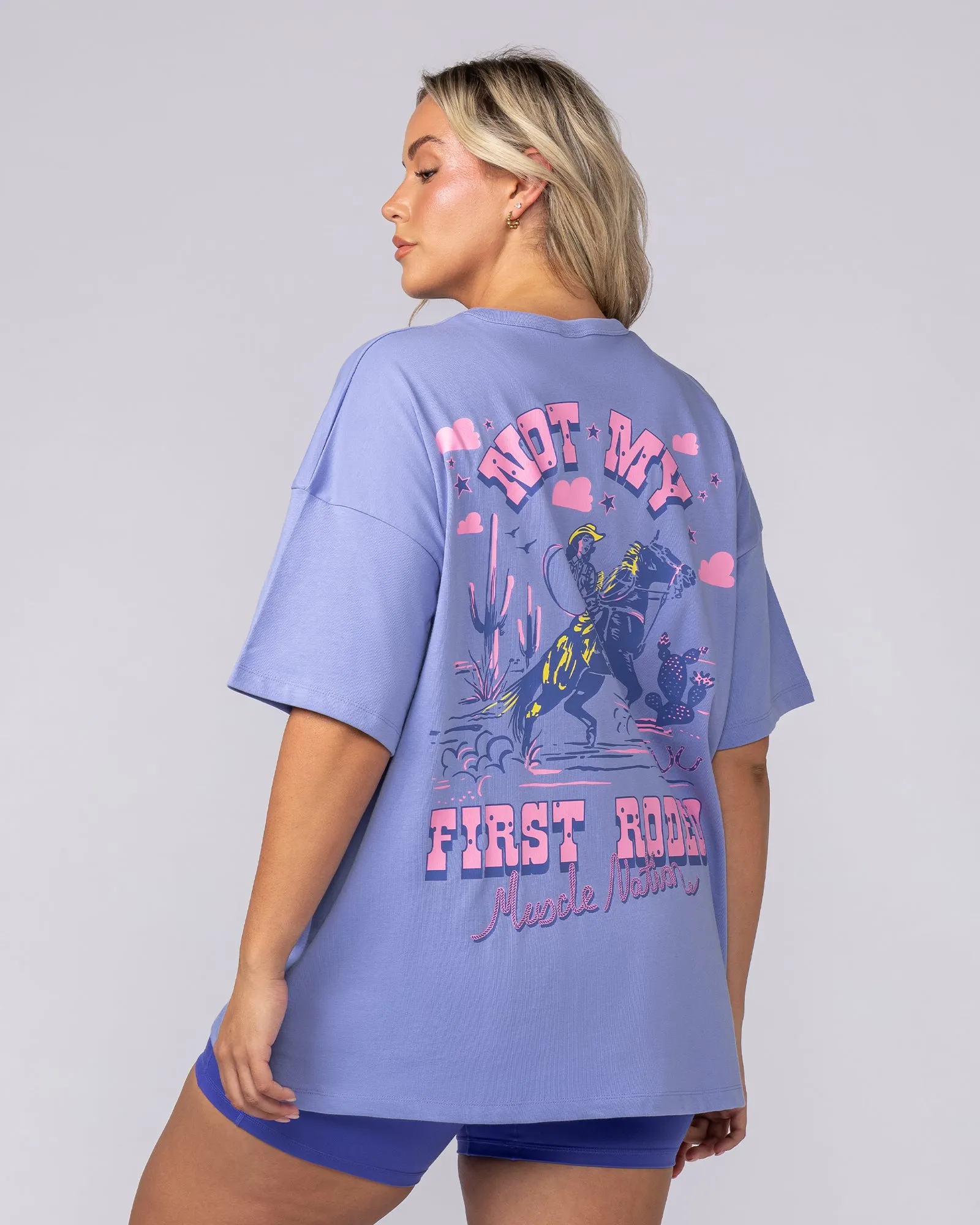Rodeo Oversized Tee - Jacaranda sold by Muscle Nation product image thumbnail 4