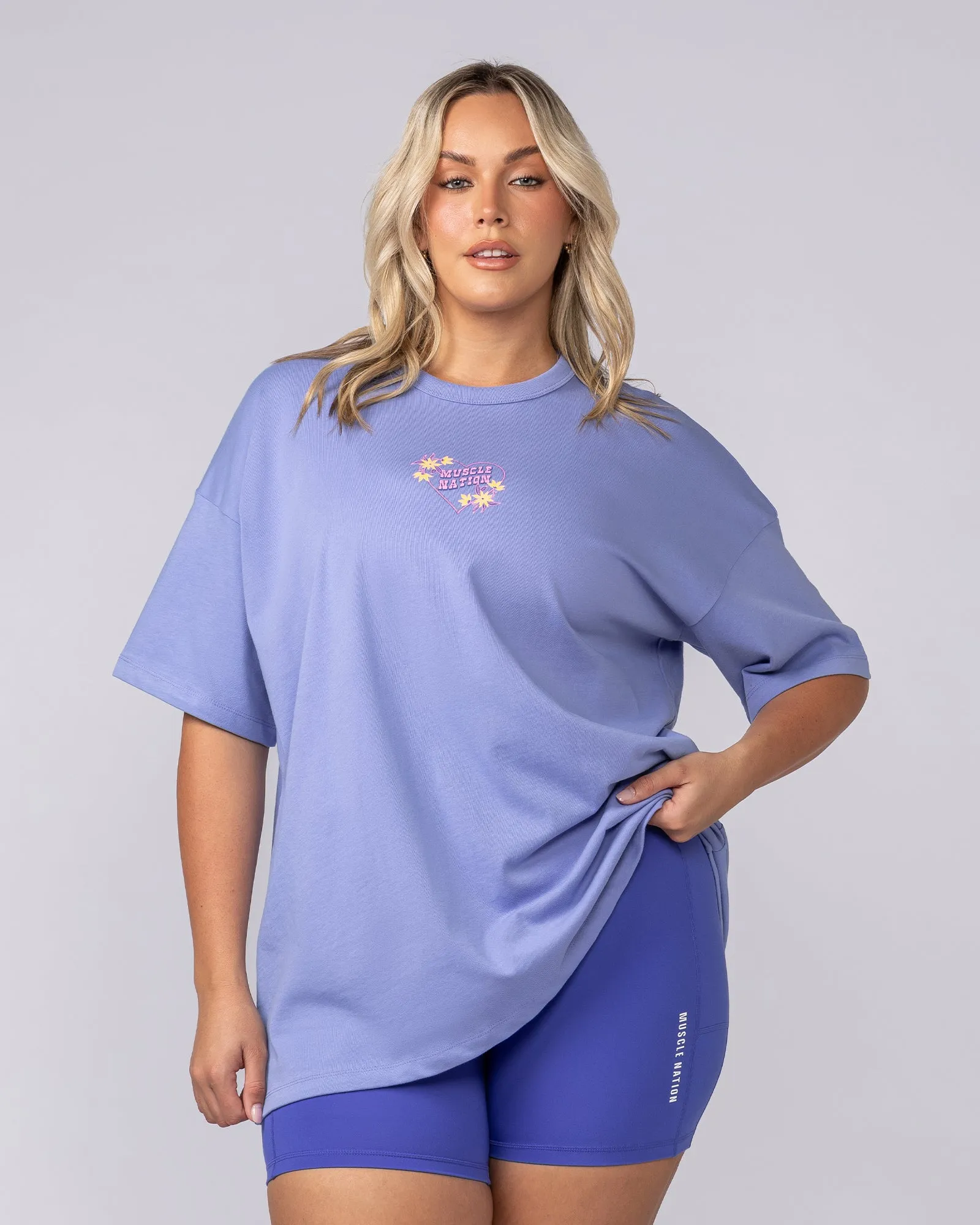 Rodeo Oversized Tee - Jacaranda sold by Muscle Nation product image thumbnail 2