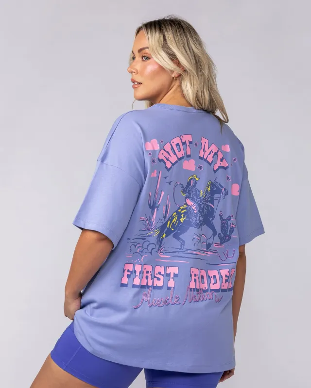 Rodeo Oversized Tee - Jacaranda sold by Muscle Nation