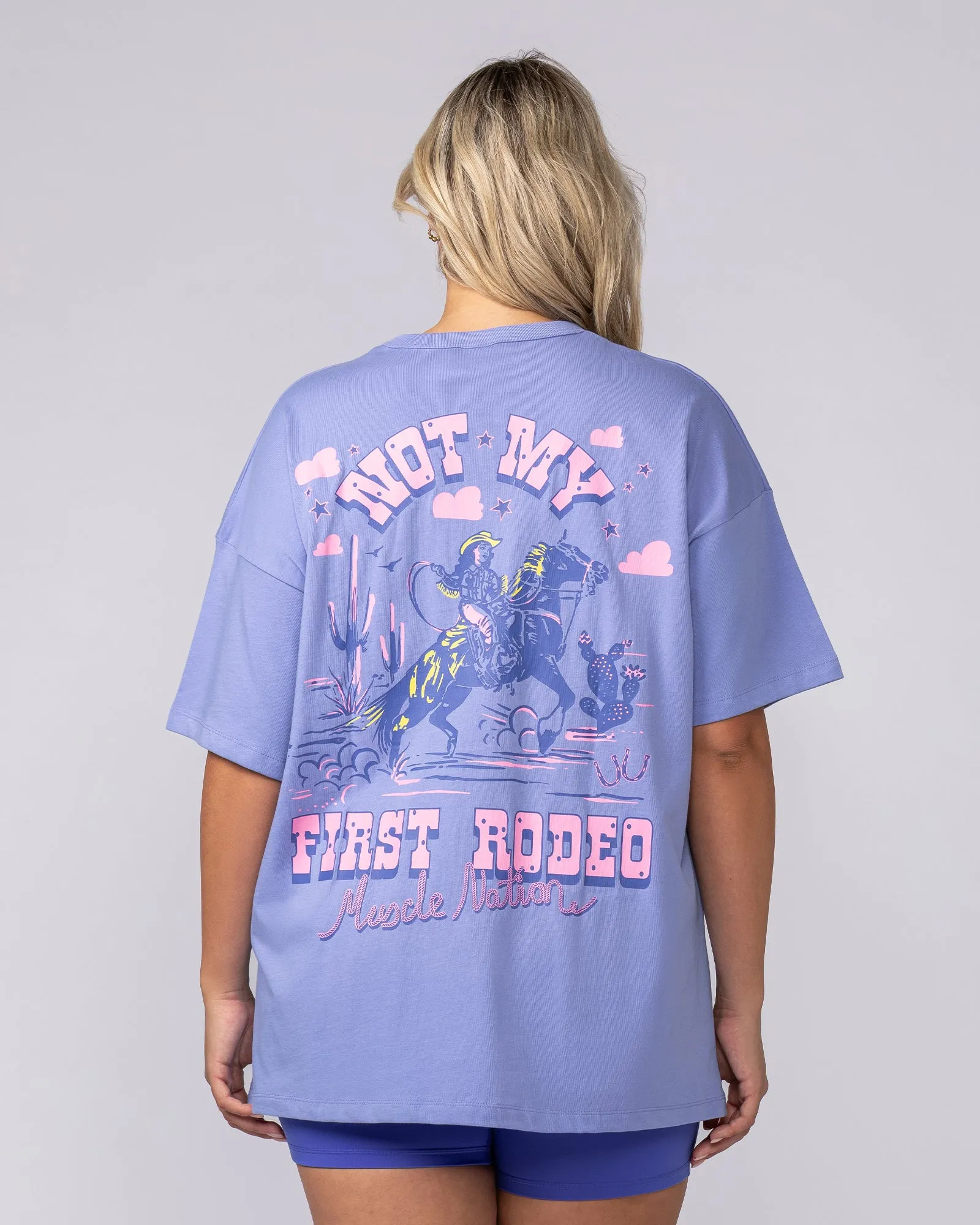 Rodeo Oversized Tee - Jacaranda sold by Muscle Nation product image thumbnail 5