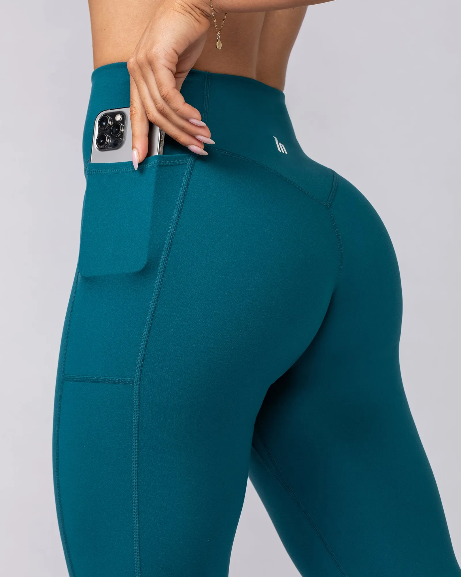 Everyday Pocket Ankle Length Leggings - Deep Teal sold by Muscle Nation product image thumbnail 4