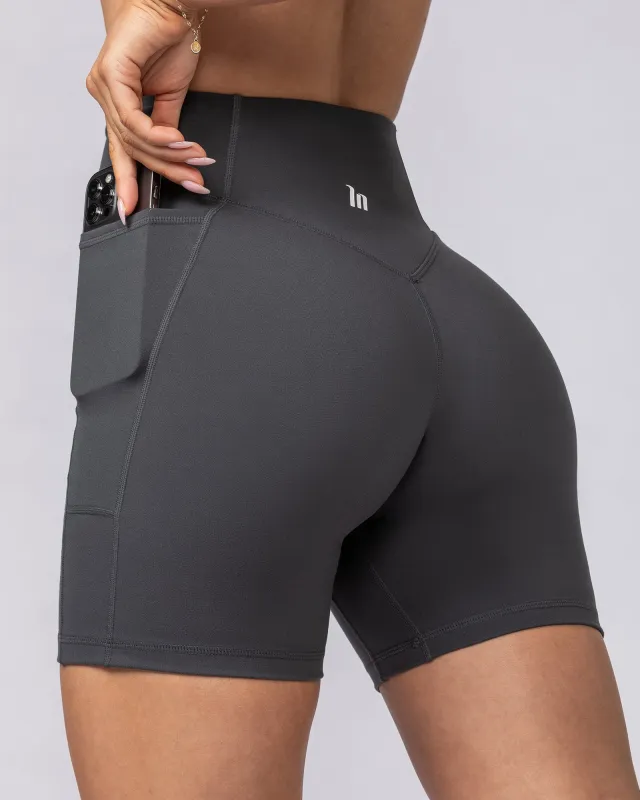 Everyday Pocket Bike Shorts - Granite sold by Muscle Nation