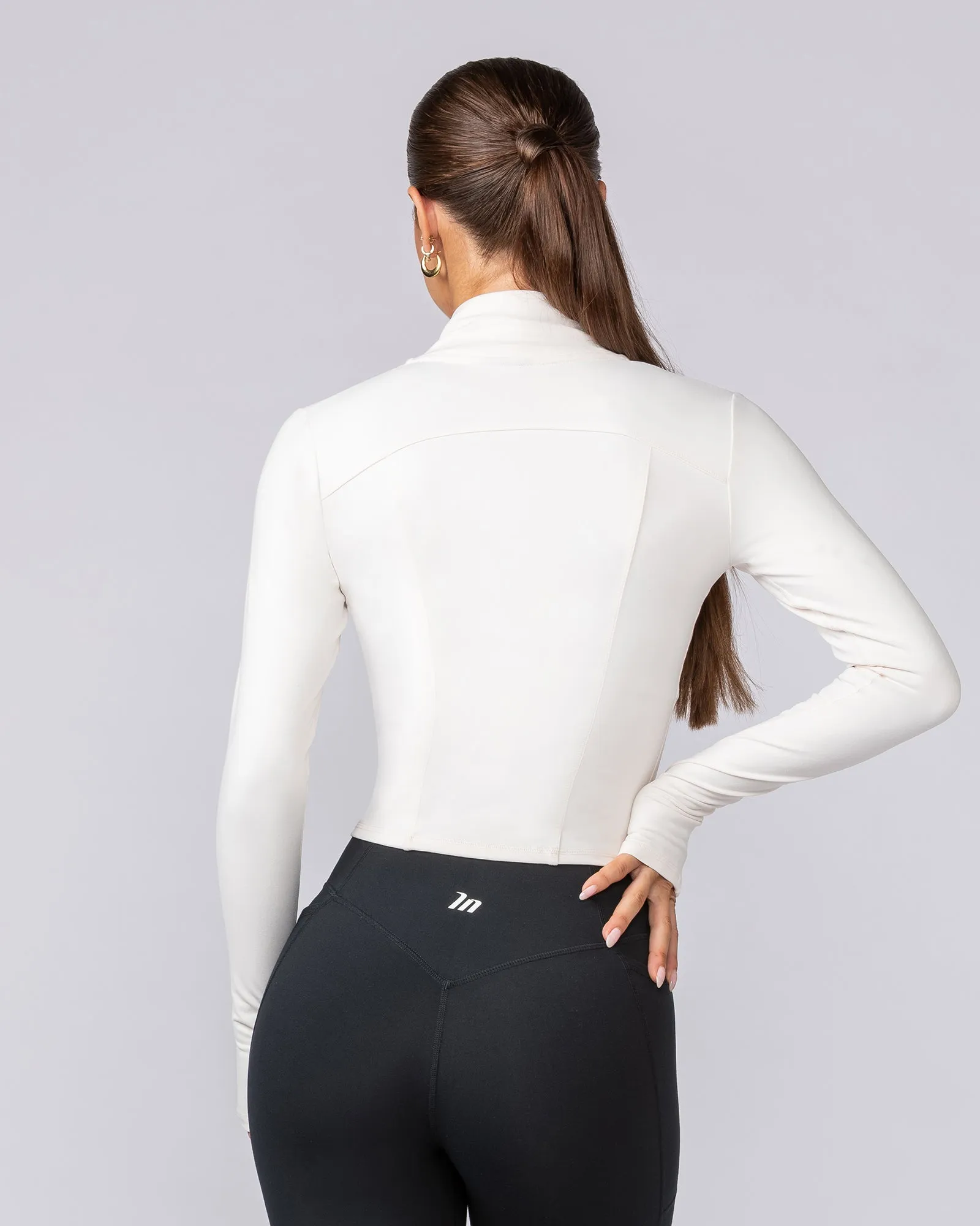 Favourite Cropped Zip Through - Whipped Cream sold by Muscle Nation product image thumbnail 4