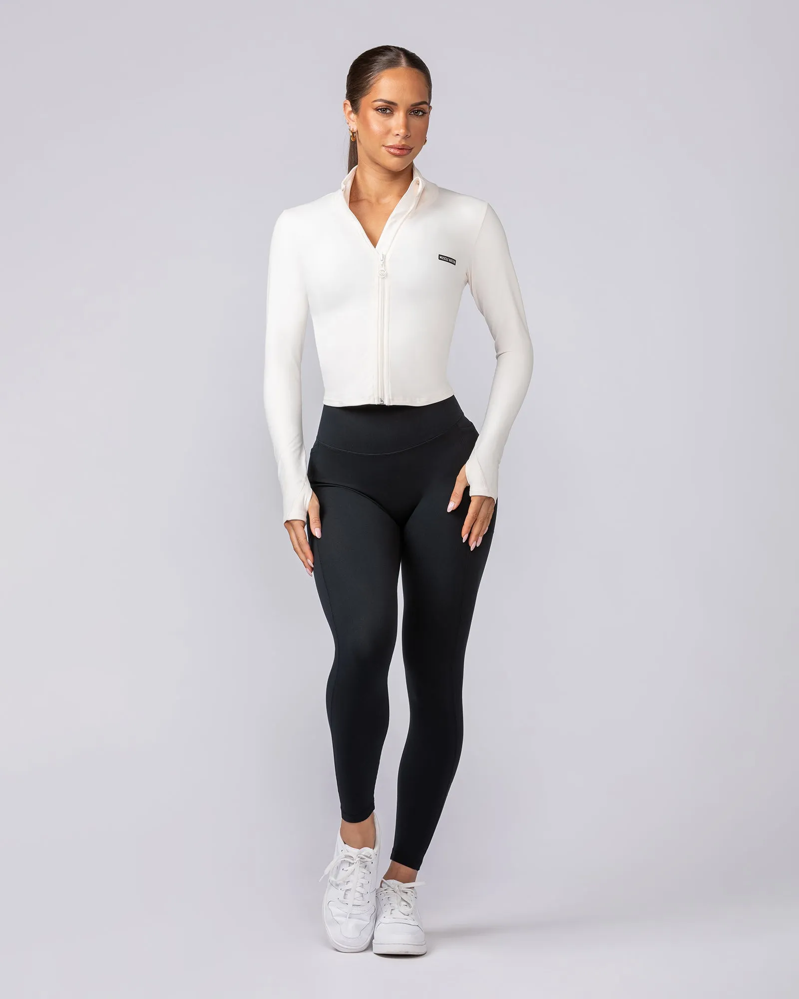 Favourite Cropped Zip Through - Whipped Cream sold by Muscle Nation product image thumbnail 5