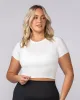 Essential Cropped Tee - Milk sold by Muscle Nation