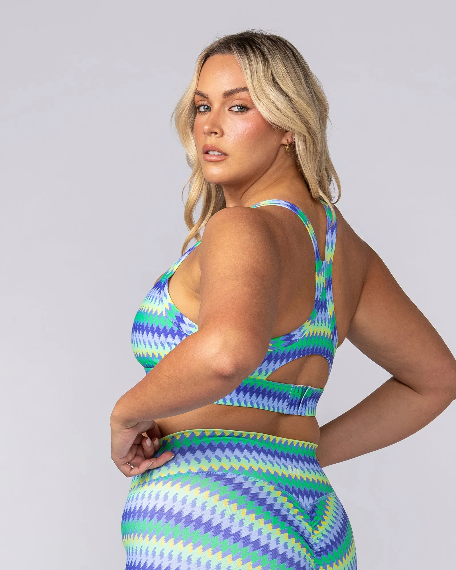 Rival Bra - Blue Fiesta Print sold by Muscle Nation product image thumbnail 3