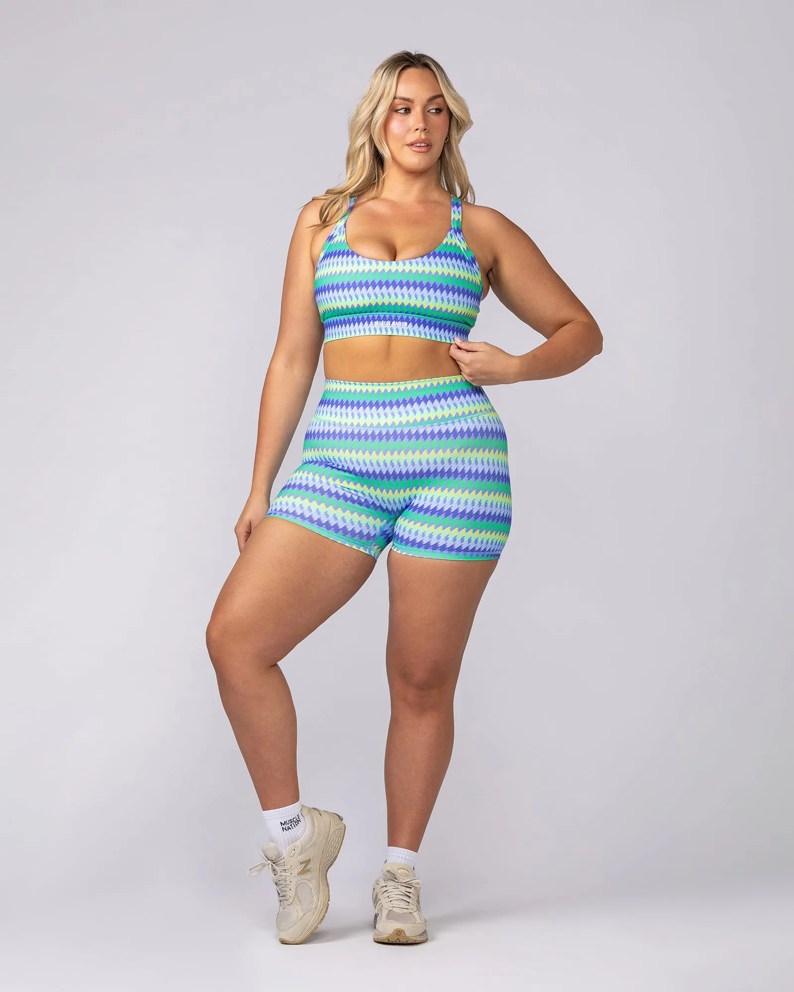 Rival Bra - Blue Fiesta Print sold by Muscle Nation product image thumbnail 5