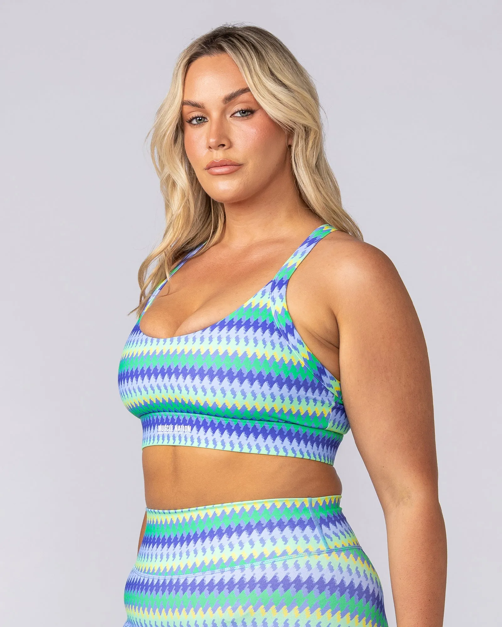 Rival Bra - Blue Fiesta Print sold by Muscle Nation product image thumbnail 2