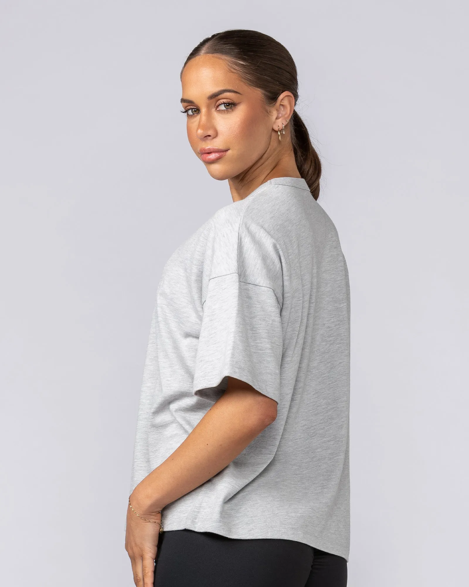 Boxy Fit Tee - Ice Grey Marl sold by Muscle Nation product image thumbnail 3