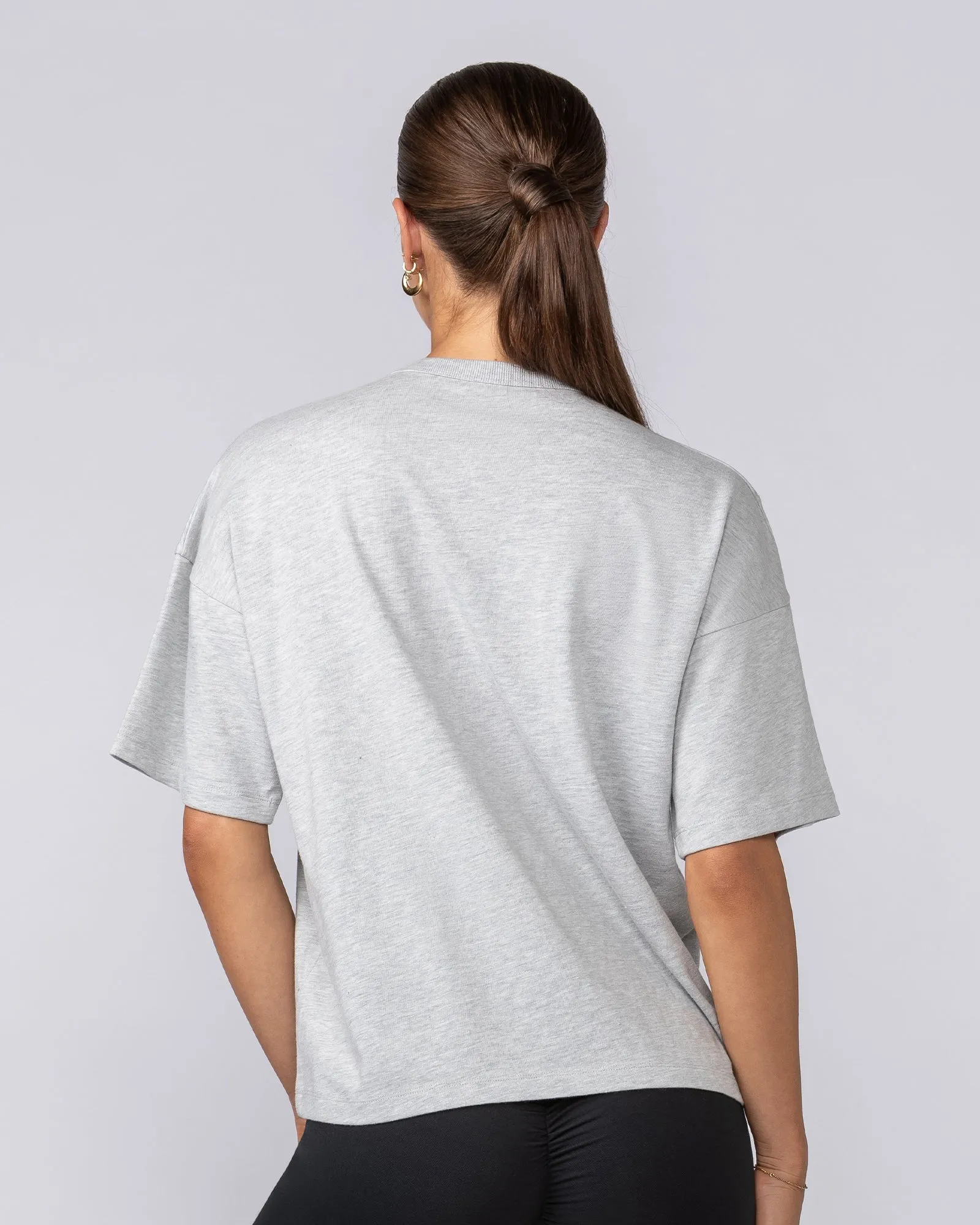 Boxy Fit Tee - Ice Grey Marl sold by Muscle Nation product image thumbnail 4
