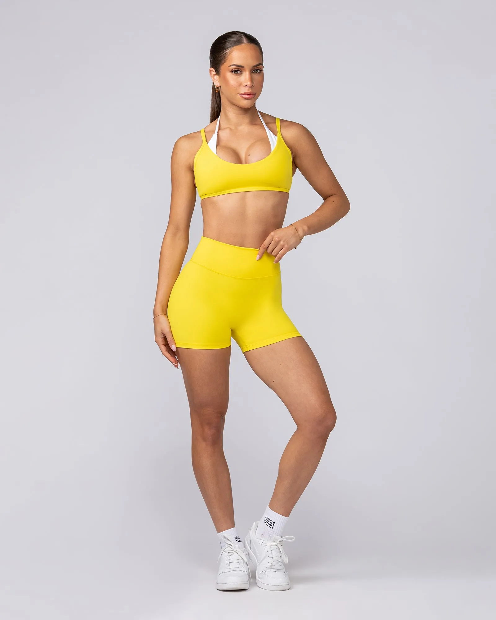 Instinct Scrunch Midway Shorts - Buttercup sold by Muscle Nation product image thumbnail 5