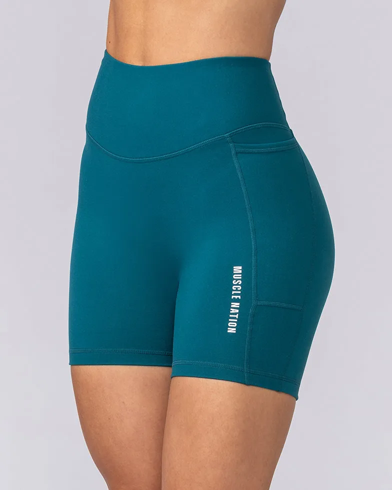 Everyday Pocket Bike Shorts - Deep Teal sold by Muscle Nation product image thumbnail 2