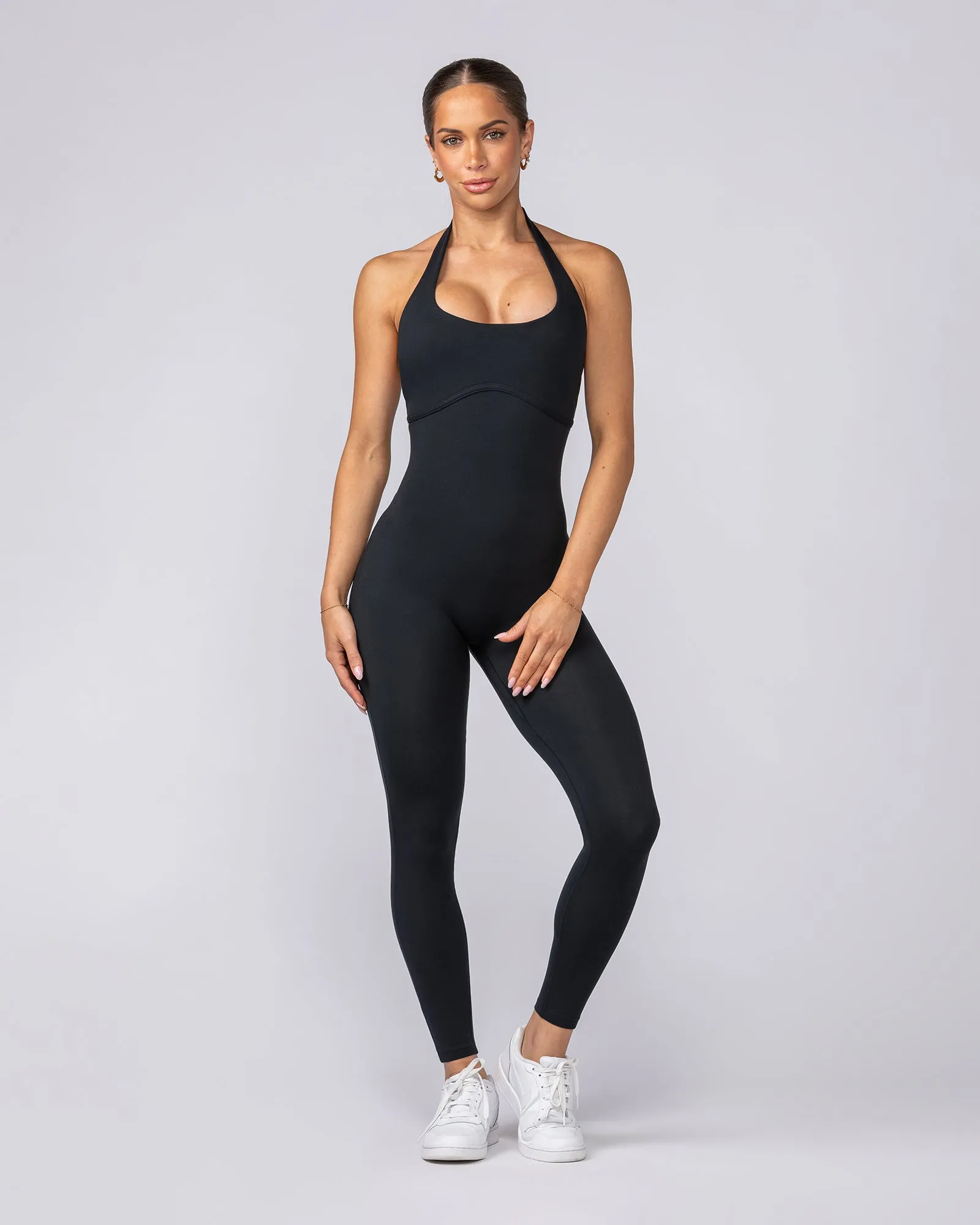 Define Ankle Length One Piece - Black sold by Muscle Nation