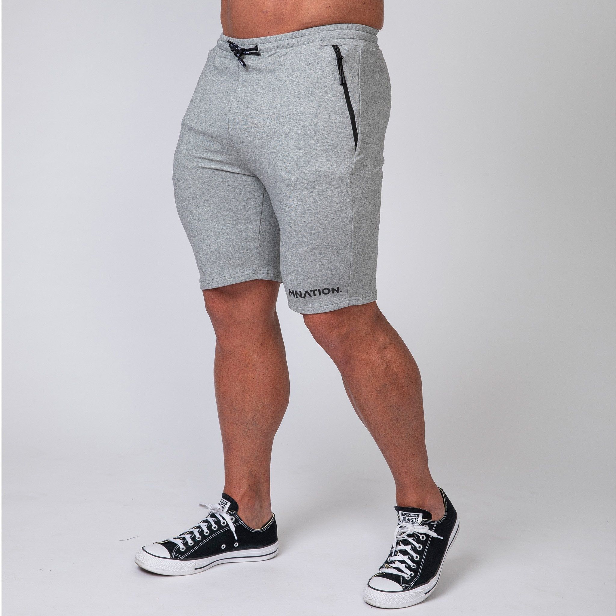 MNation Tapered Fit Shorts - Grey sold by Muscle Nation
