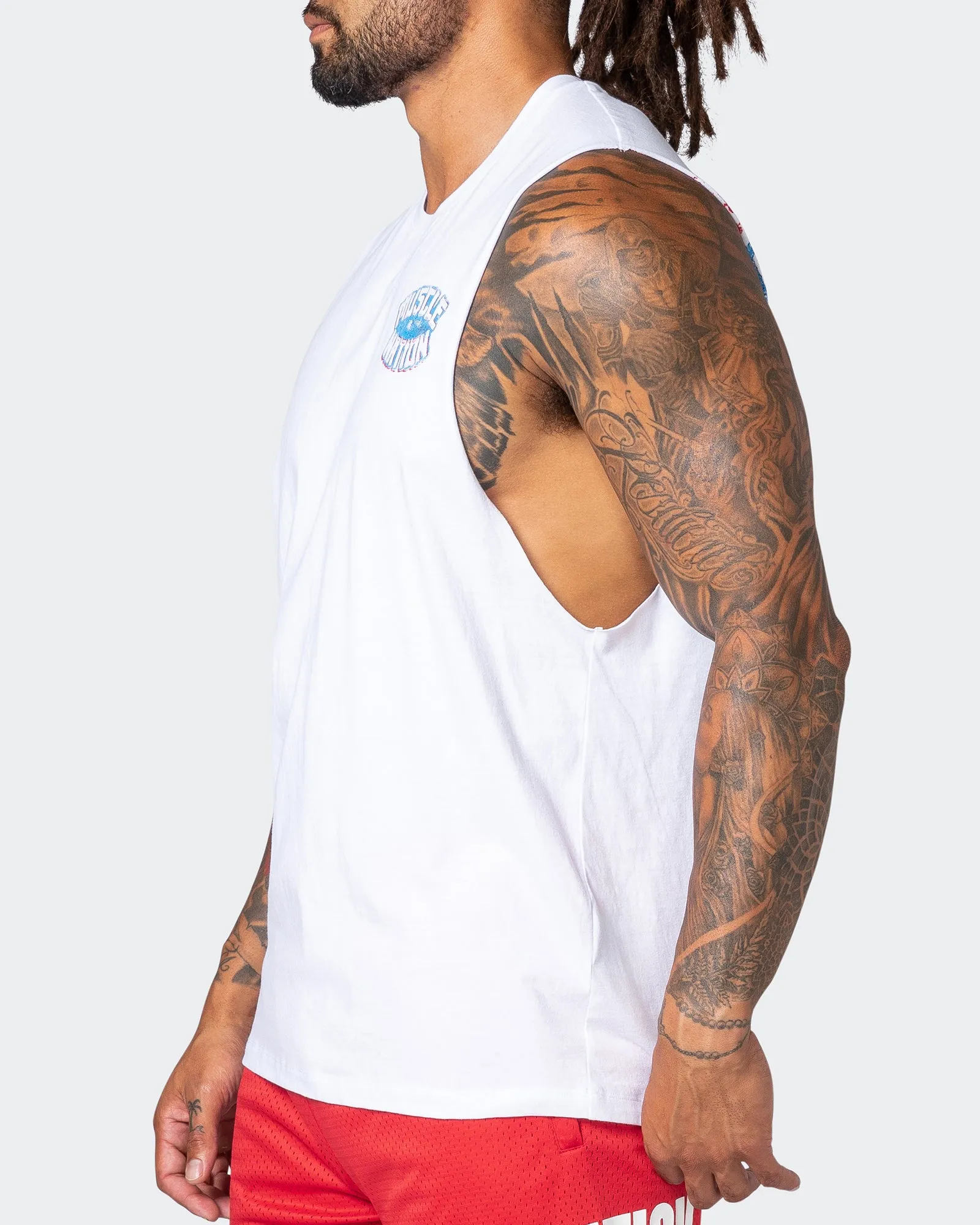 MN Energy Drop Arm Tank - White sold by Muscle Nation product image thumbnail 5