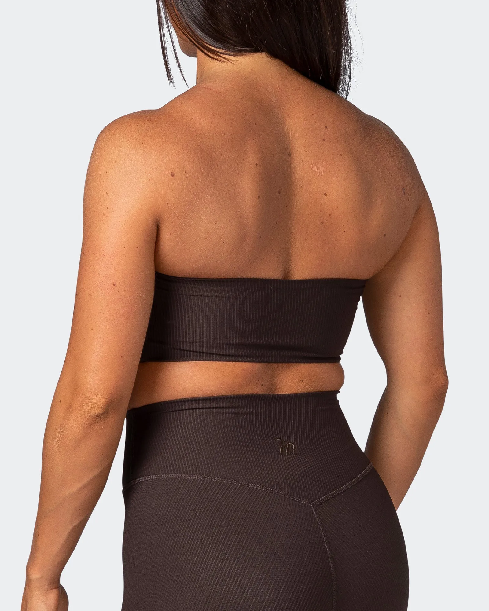 Ribbed Bandeau - Cocoa sold by Muscle Nation product image thumbnail 5