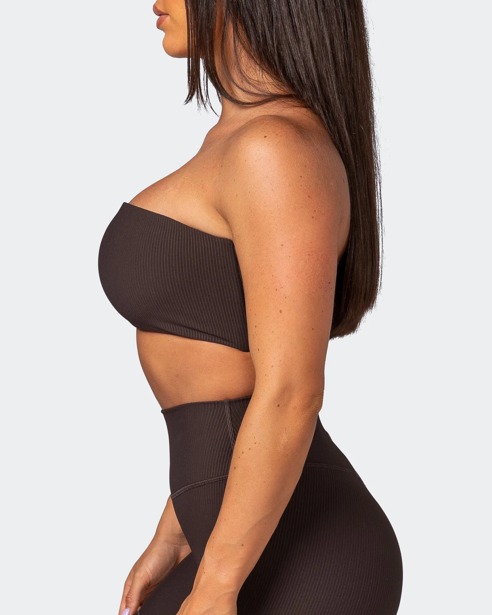 Ribbed Bandeau - Cocoa sold by Muscle Nation product image thumbnail 4
