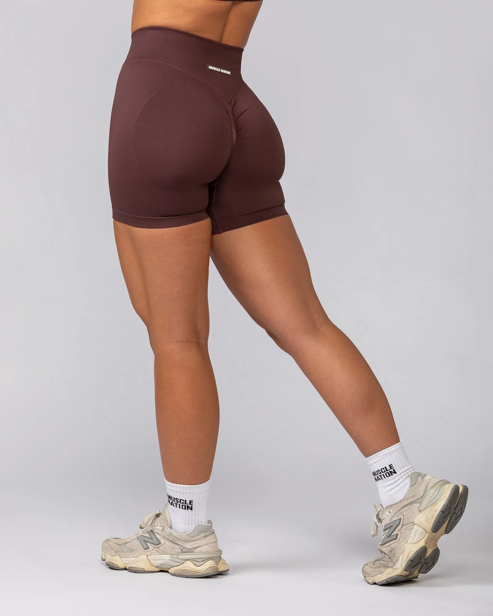 Sculpt Seamless Midway Shorts - Rocky Road sold by Muscle Nation product image thumbnail 4