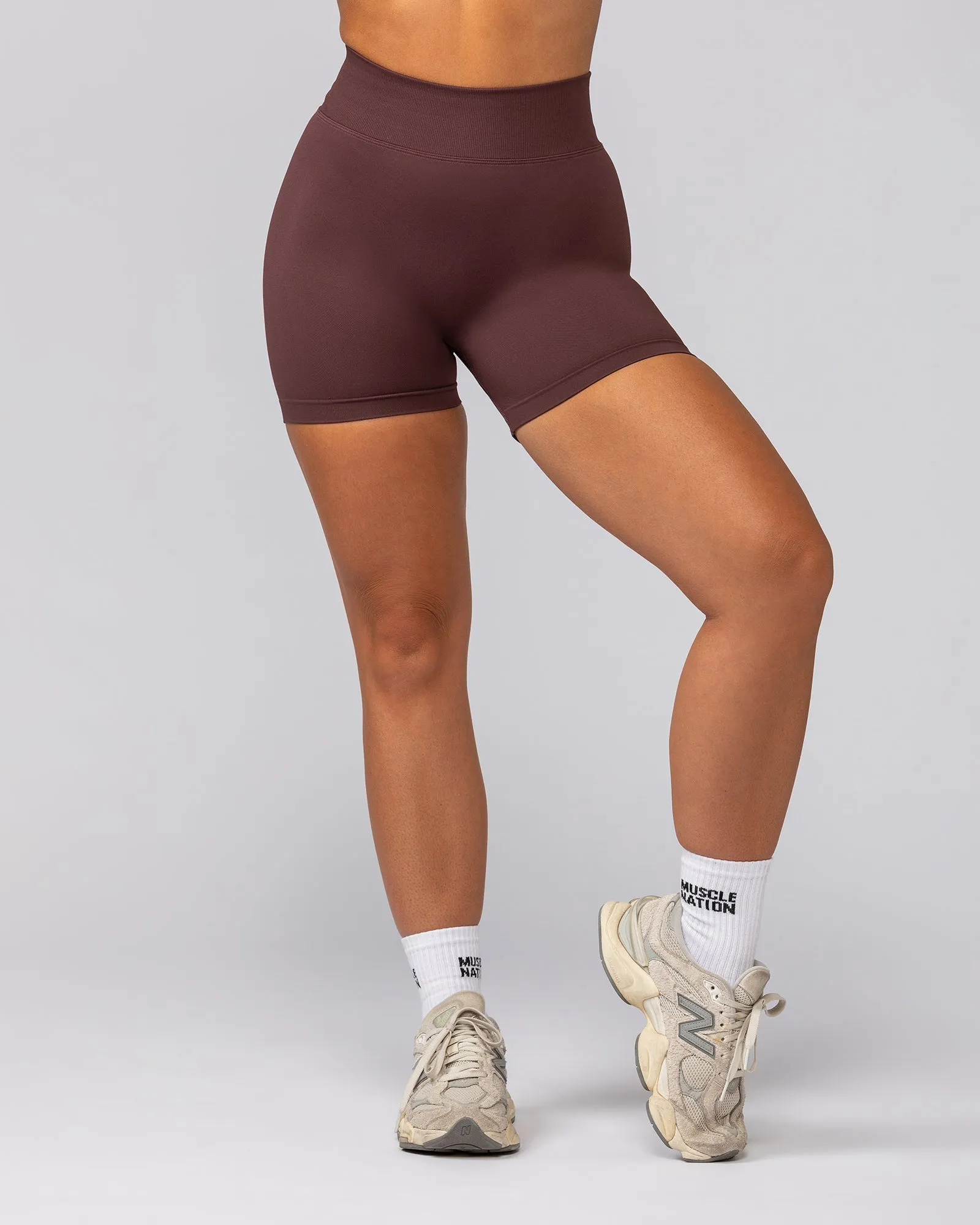 Sculpt Seamless Midway Shorts - Rocky Road sold by Muscle Nation product image thumbnail 2