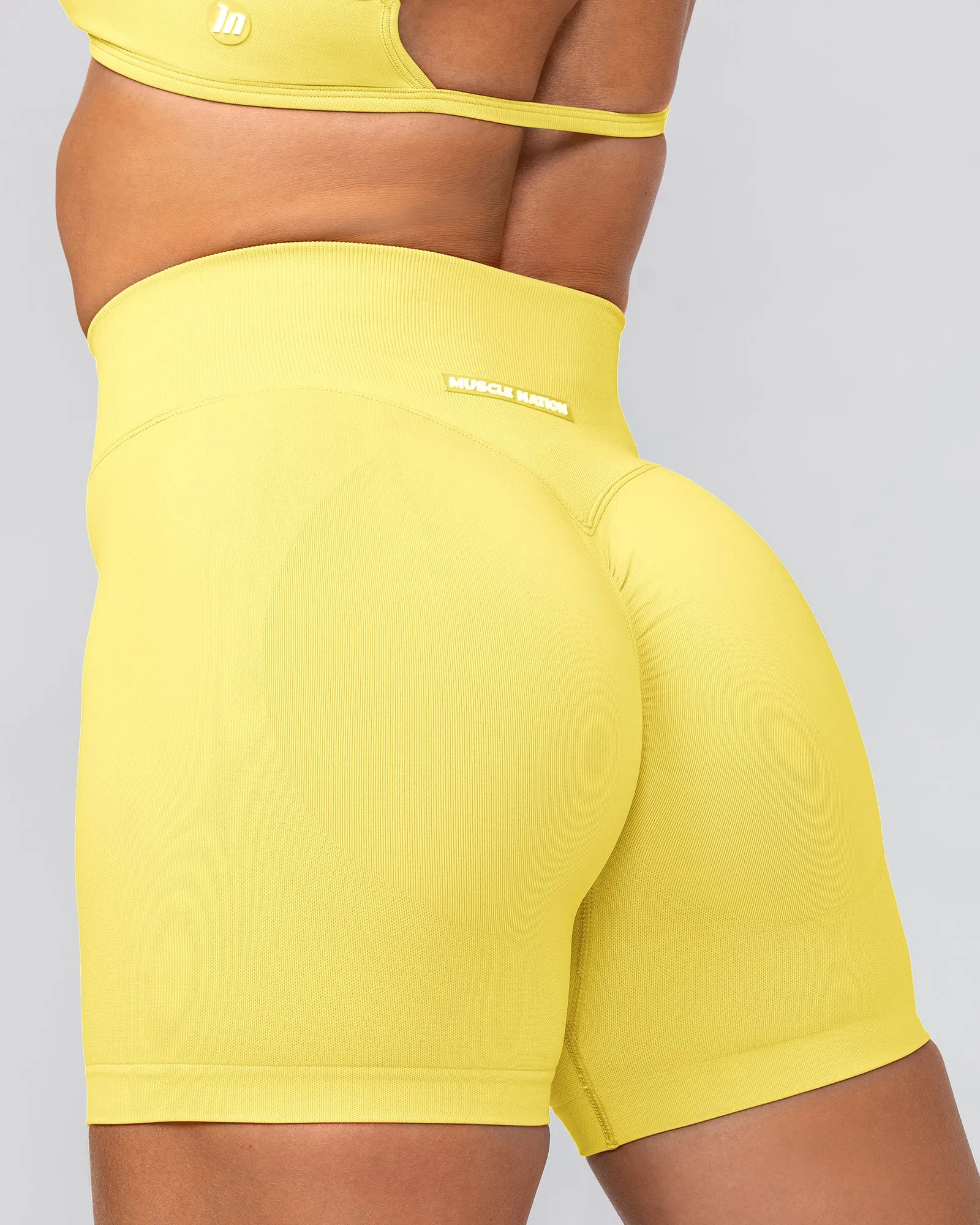 Sculpt Seamless Midway Shorts - Sunshine sold by Muscle Nation product image thumbnail 2