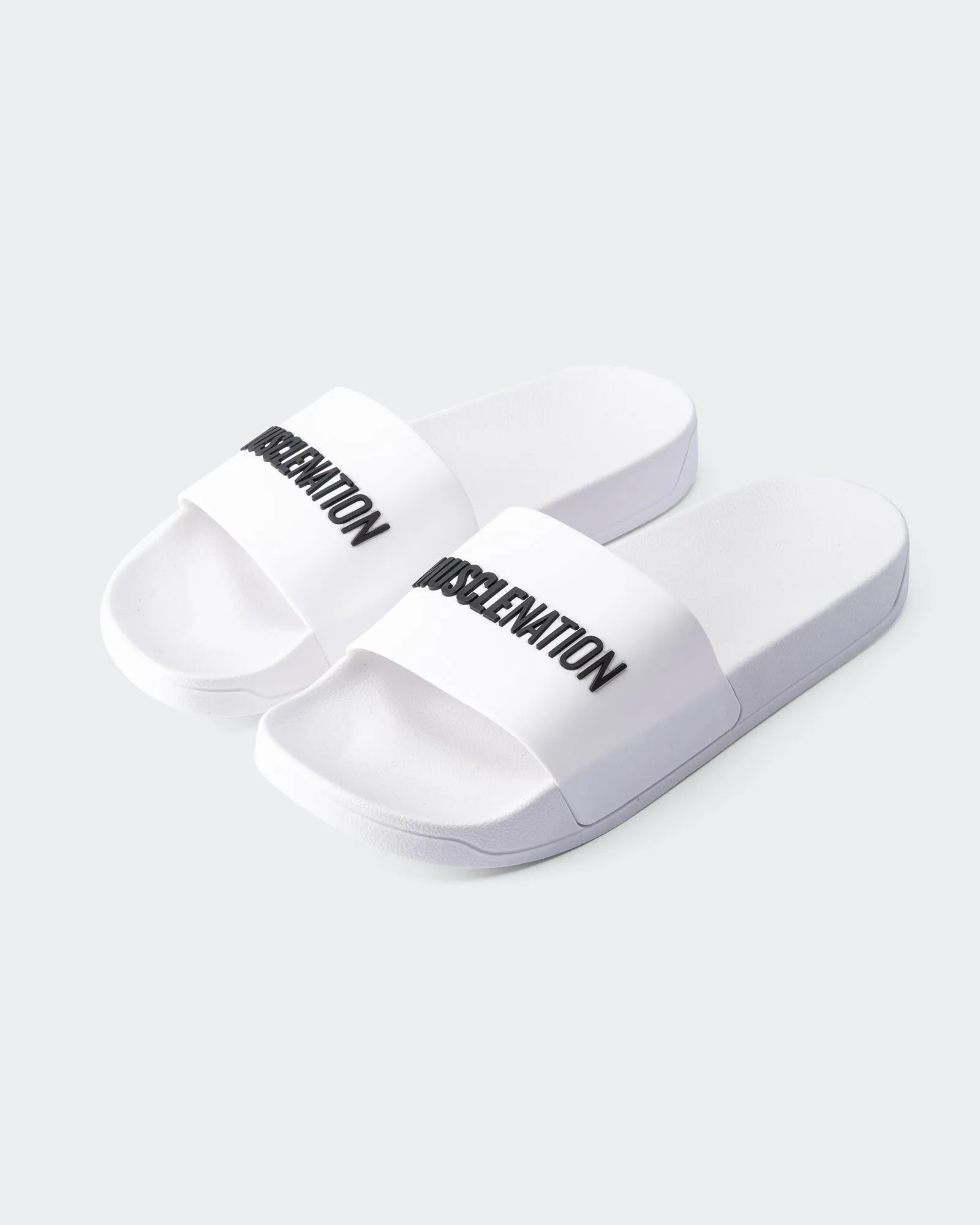 Mens Slides - White sold by Muscle Nation